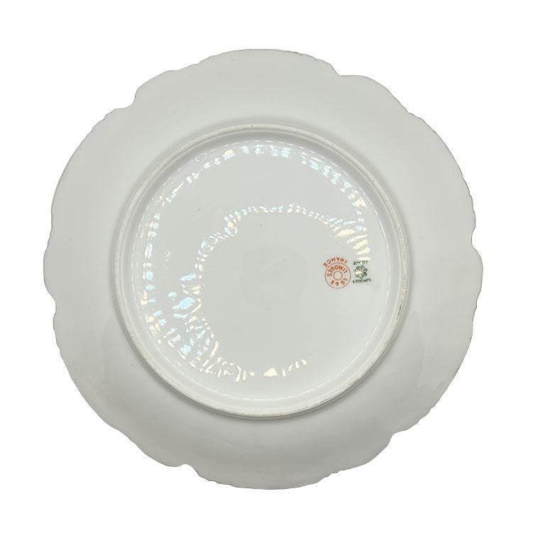 19th Century Antique LS & S Limoges Gold Snowflake Luncheon Plates - Set of 6 Late 1800s For Sale