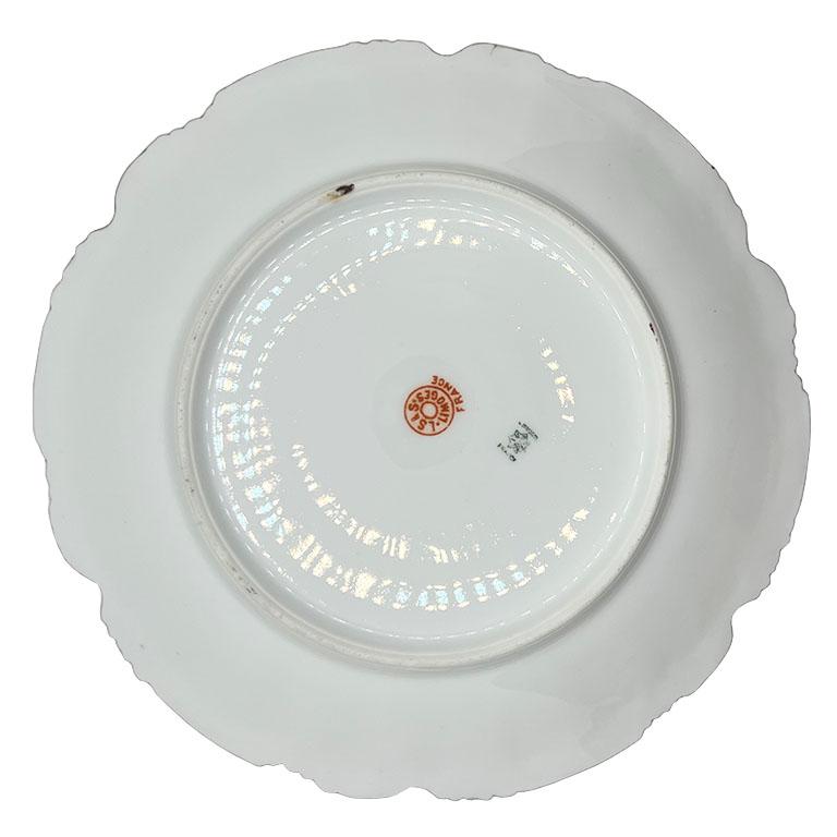 Antique LS & S Limoges Gold Snowflake Luncheon Plates - Set of 6 Late 1800s For Sale 2