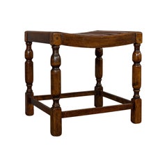 Antique Luggage Rack, English, Oak, Bedroom, Stand, Stool, Edwardian, circa 1910