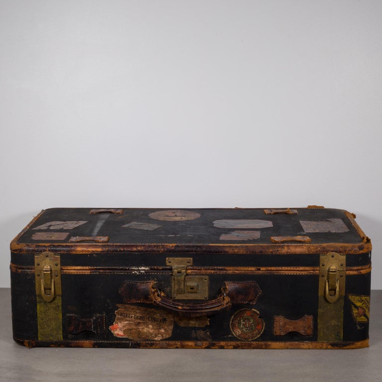 Antique Luggage with Original Travel Stickers, circa 1900-1930 For Sale at 1stdibs
