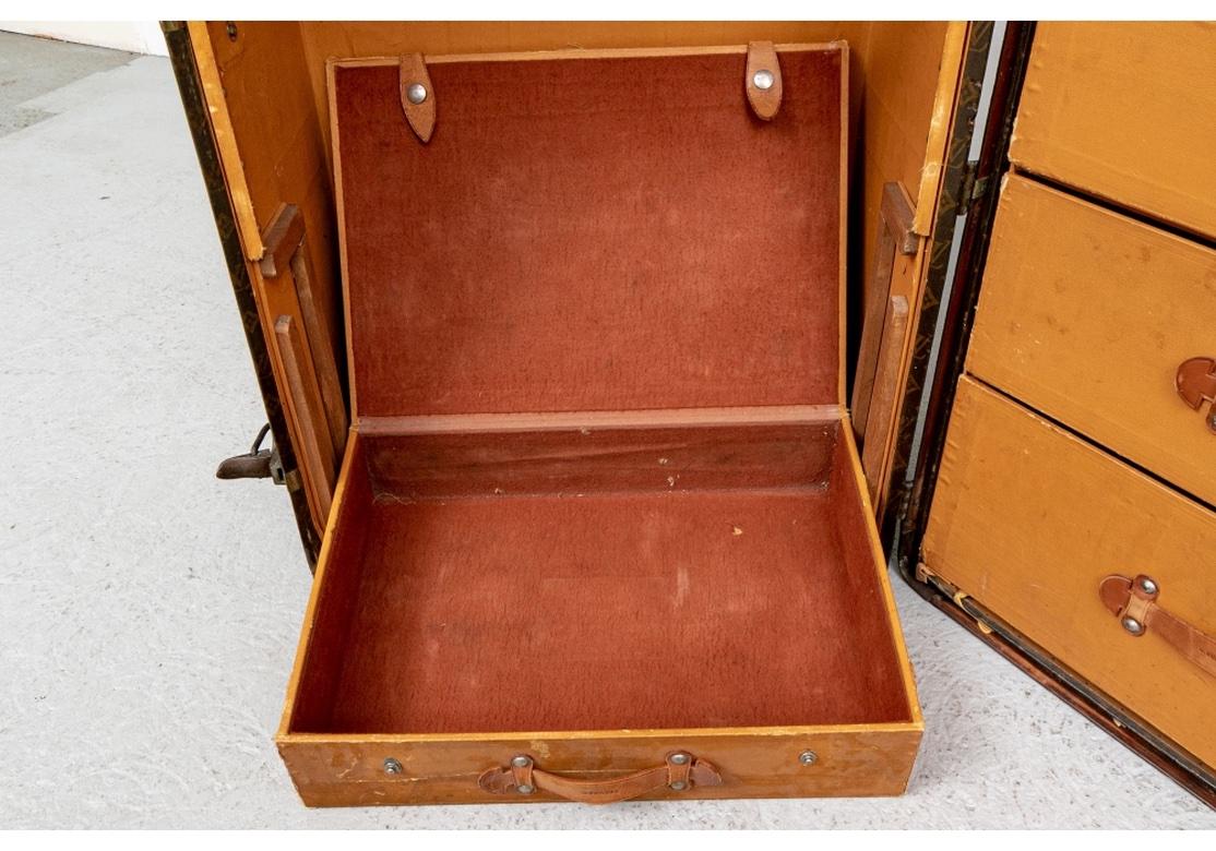 20th Century Antique Luis Vuitton Steamer/ Wardrobe Trunk for Restoration For Sale