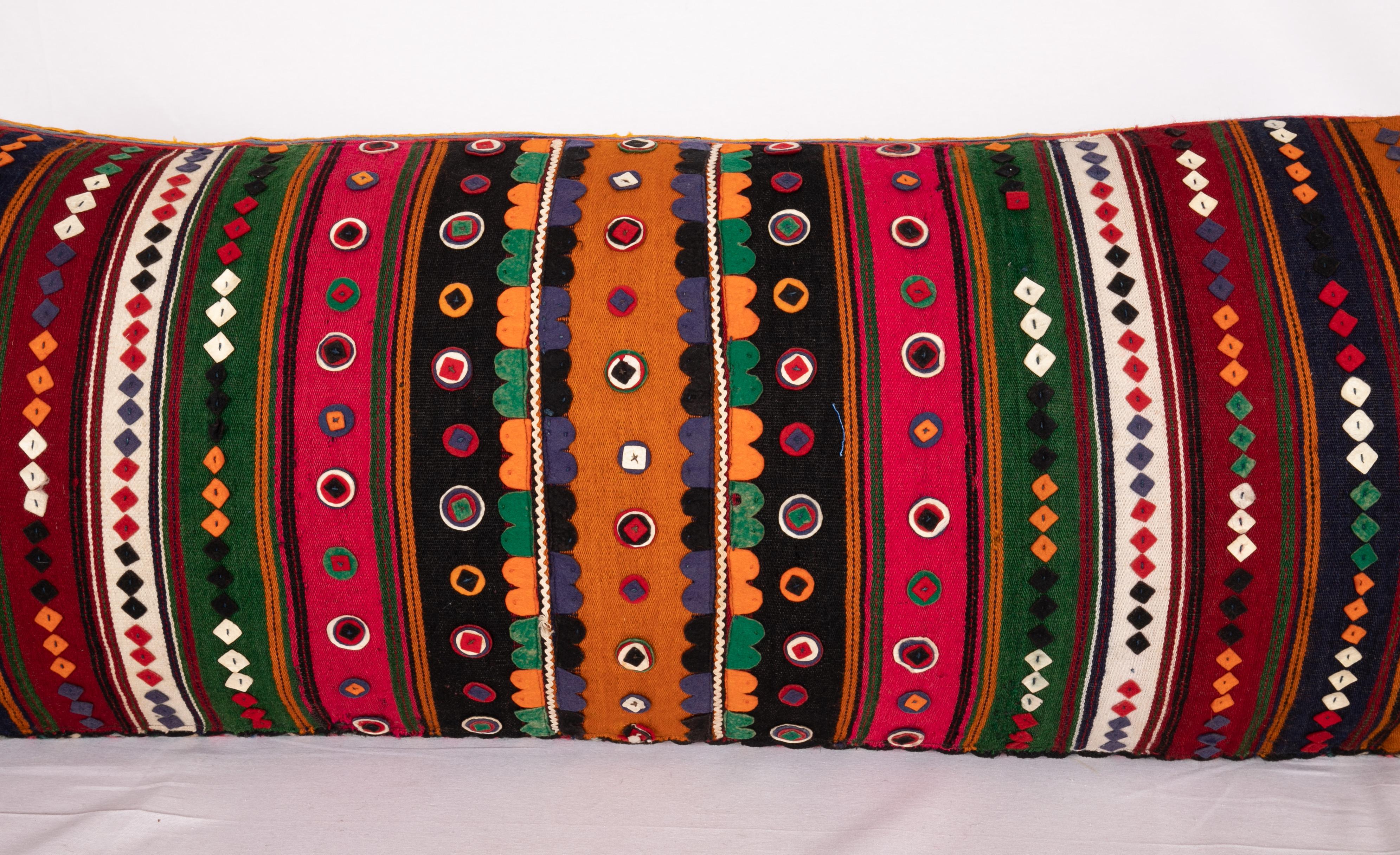 Turkish Antique Lumbar Made from a Western Anatolian Pomak Skirt For Sale
