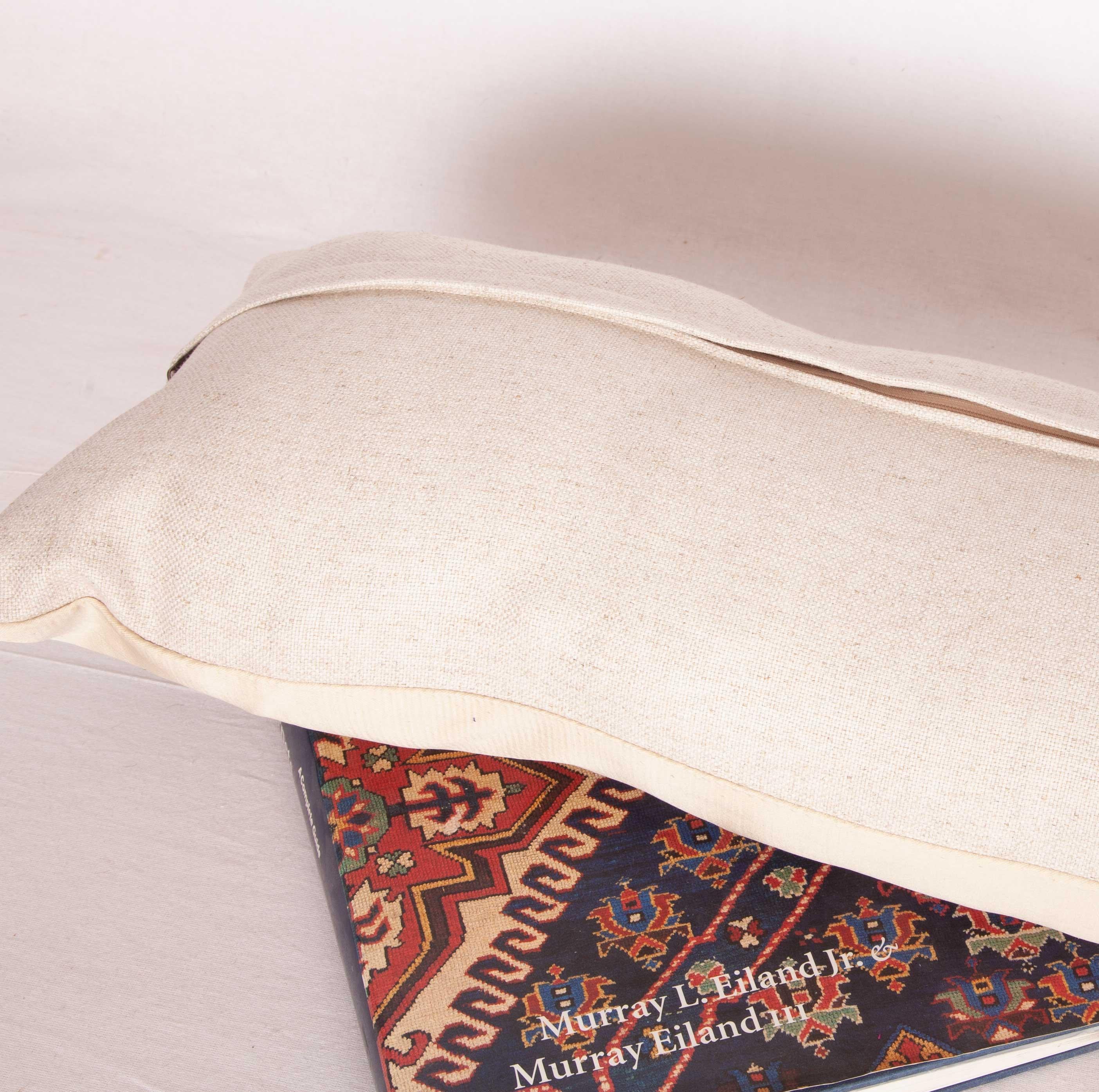 Antique Lumbar Pillow Case Made from an 18th-19th Century European Embroidery In Good Condition For Sale In Istanbul, TR
