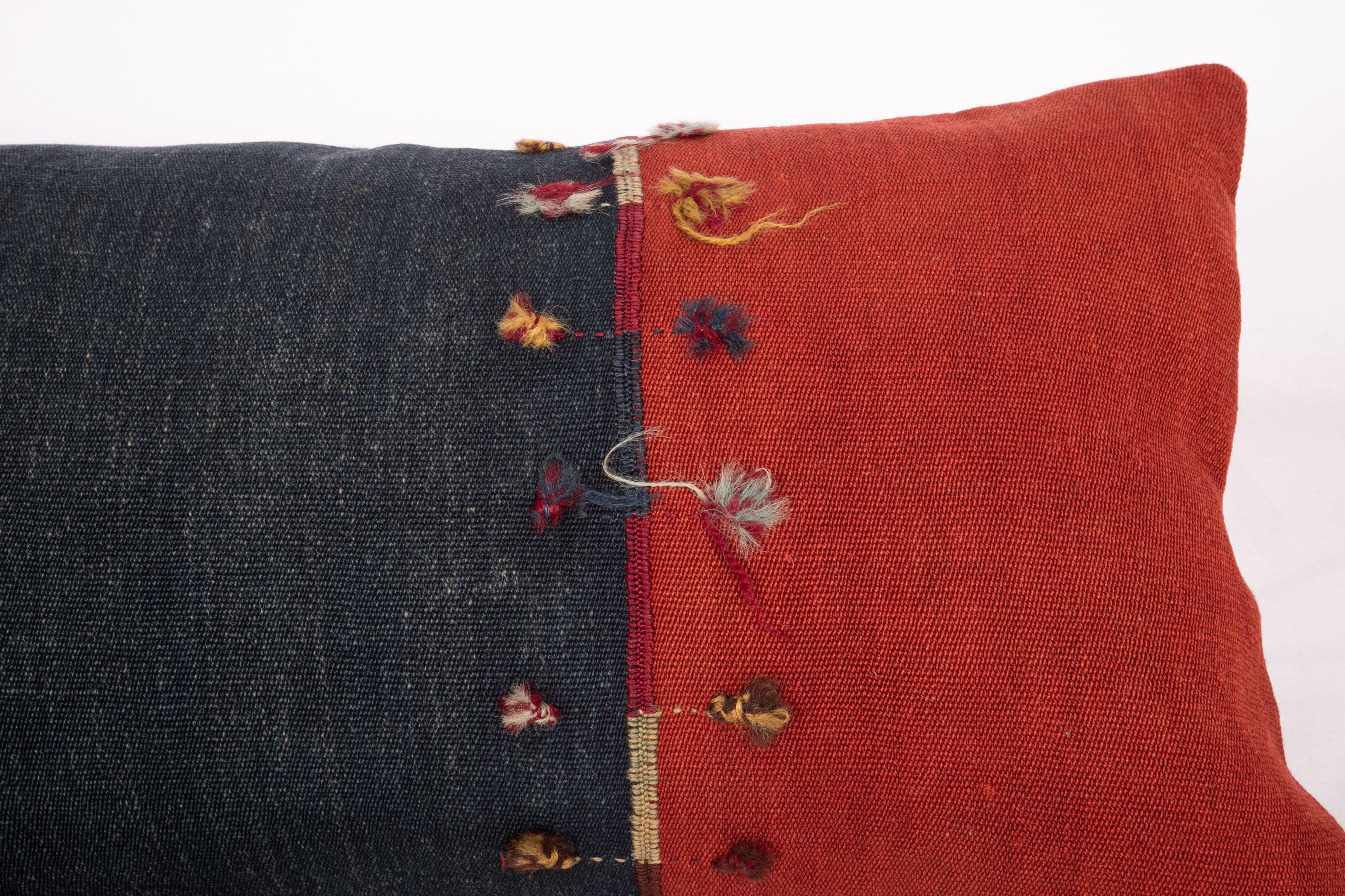 Hand-Woven Antique Lumbar Pillow Case Made from an Eastern Anatolian Cover, Late 19th C