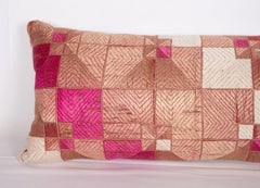 Antique Lumbar Pillow Case Made from an Indian Phulkari, Early 20th Century
