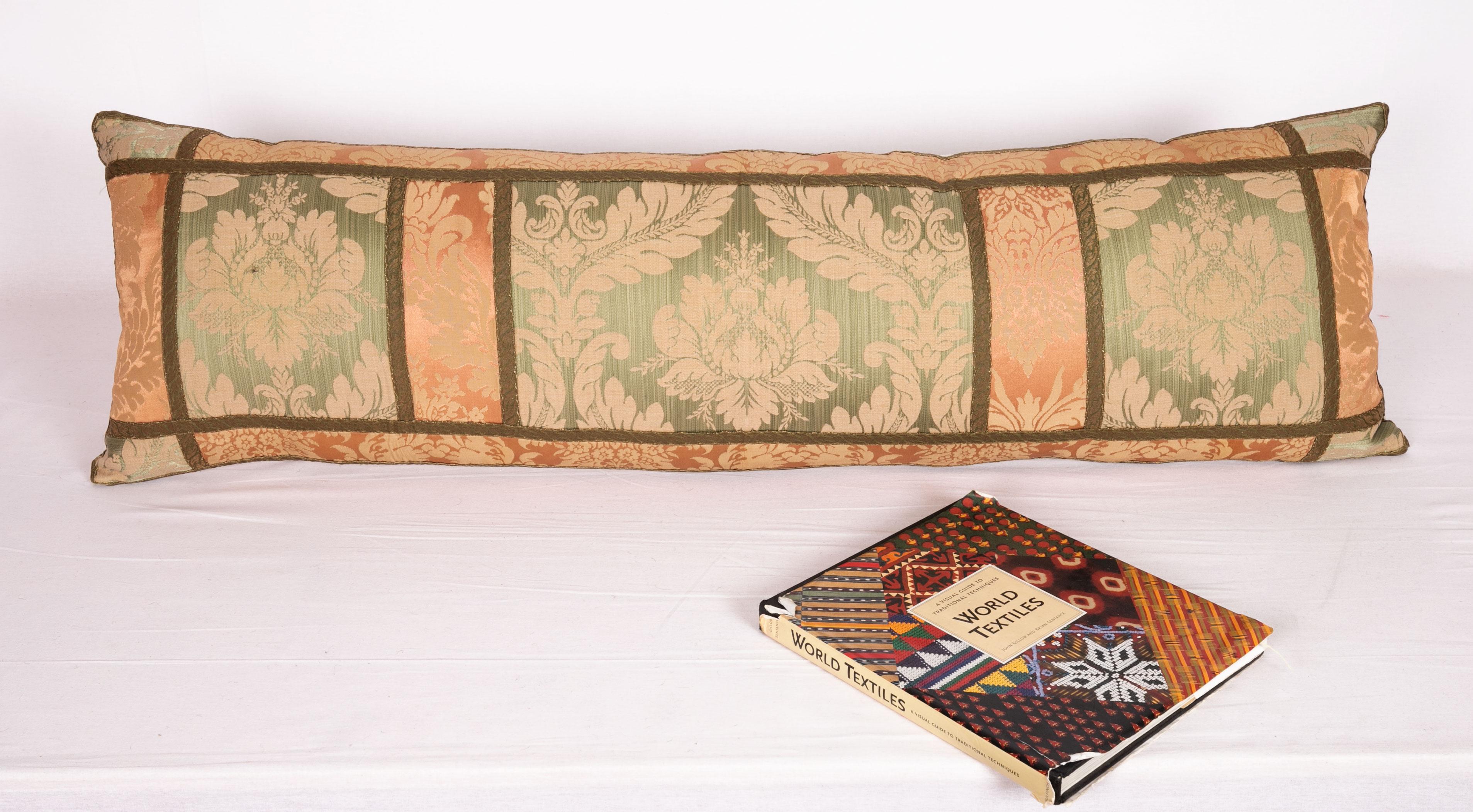 Woven Antique Lumbar Pillowcase, Made from a Western European Damask Textile