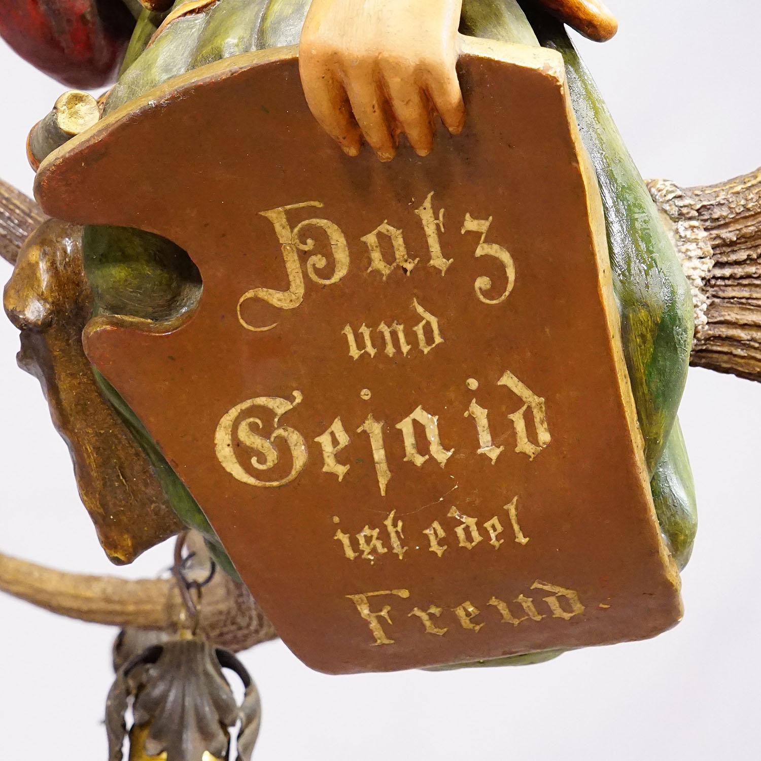 Antiker Lüster eines mittelalterlichen Jägers, ca. 1900er Jahre 2