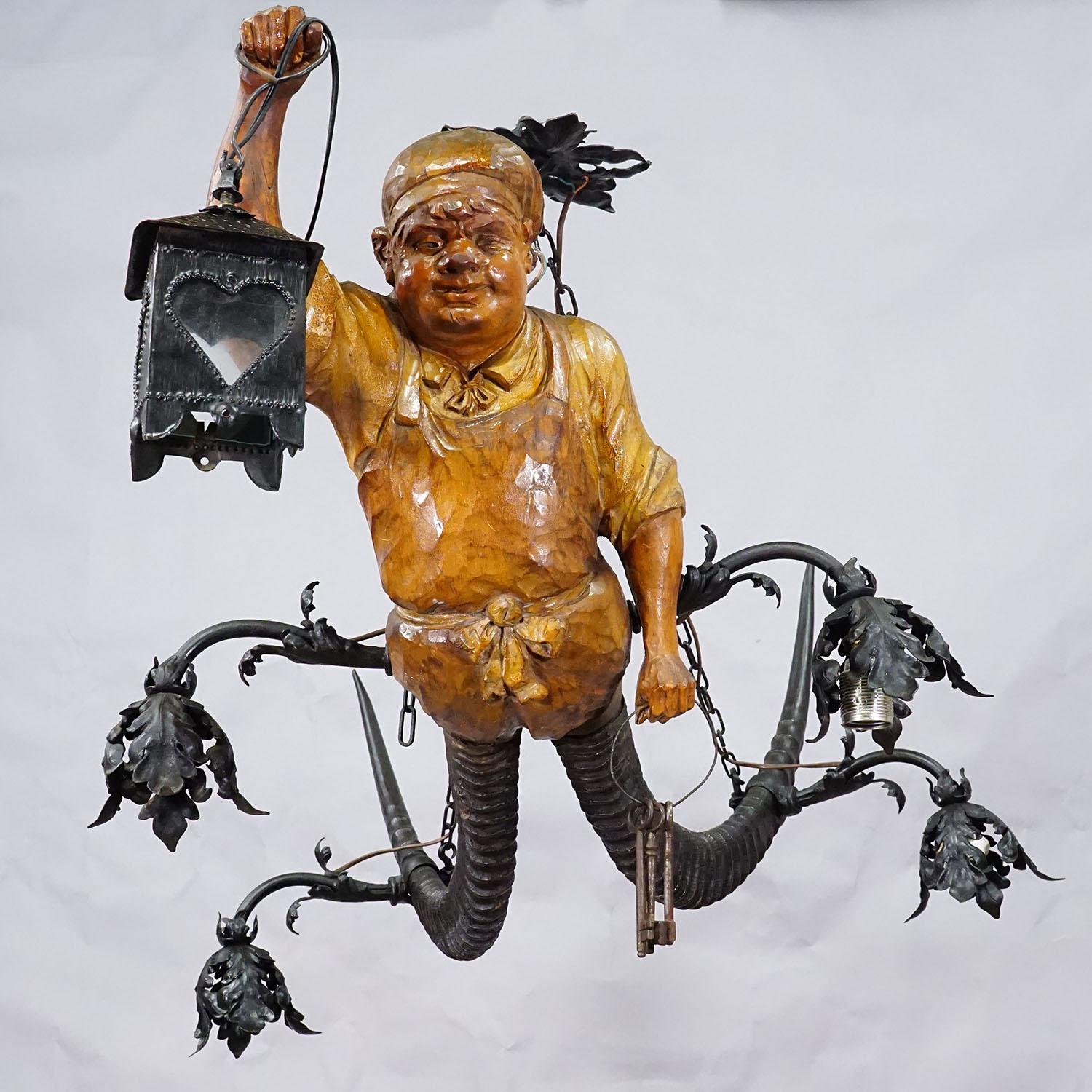 Antico Lustermaennchen di un maestro di cantina, Germania 1920 In condizioni buone in vendita a Berghuelen, DE