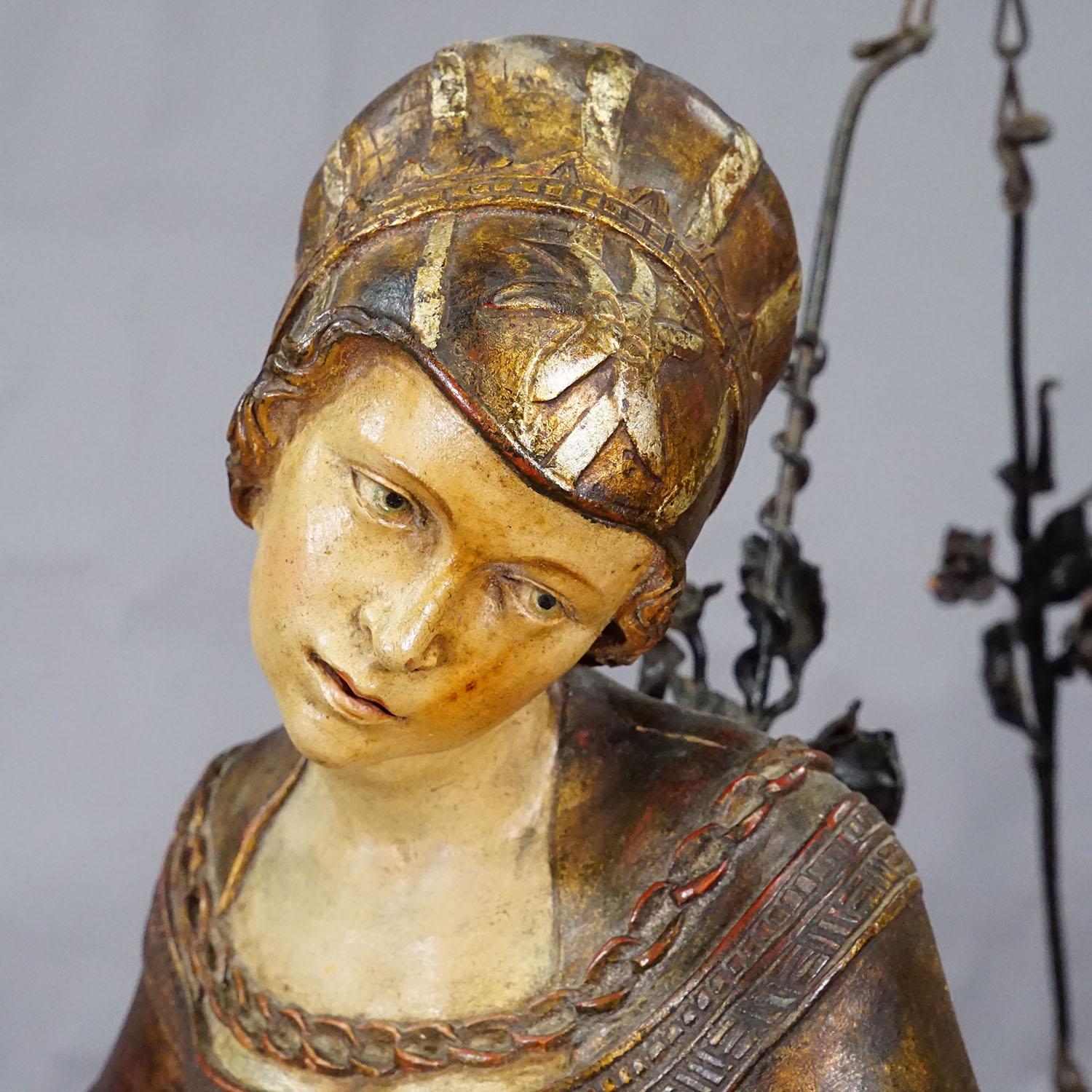 Renaissance Antique Lusterweibchen Depicting Lucretia, Germany 1900 For Sale