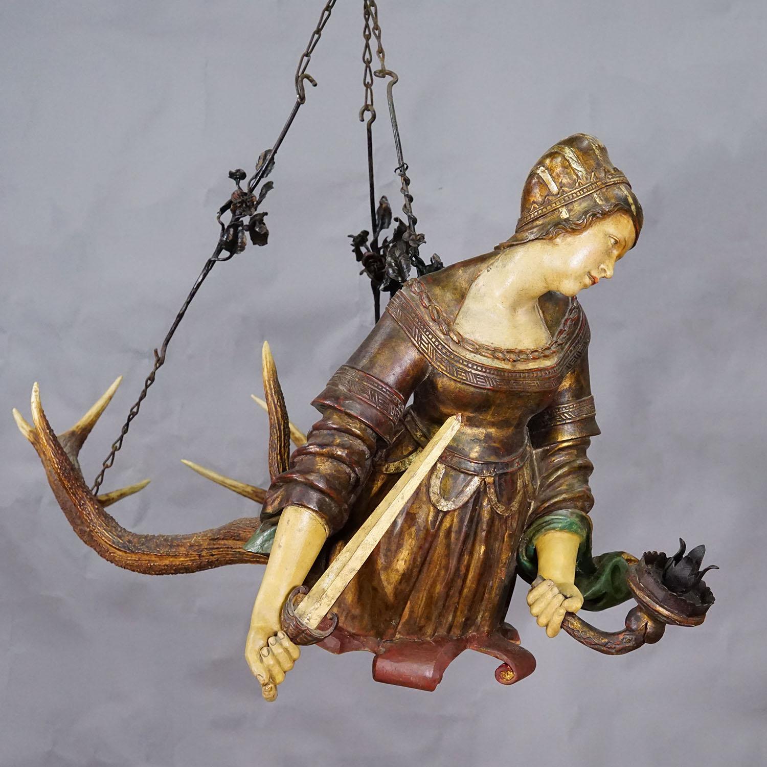 Antique Lusterweibchen Depicting Lucretia, Germany 1900 In Good Condition For Sale In Berghuelen, DE