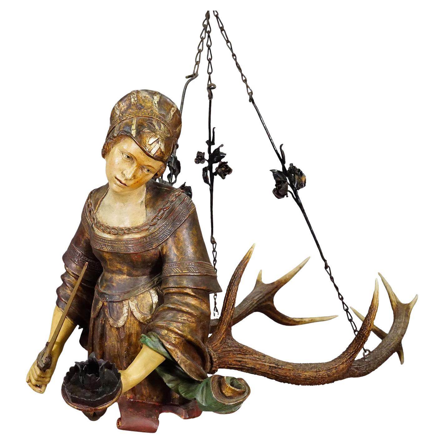 Antique Lusterweibchen Depicting Lucretia, Germany 1900 For Sale