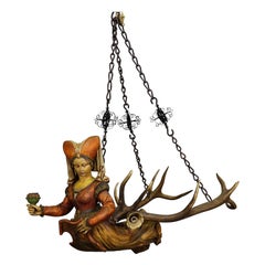 Antique Lusterweibchen of a Medieval Court Lady ca. 1900