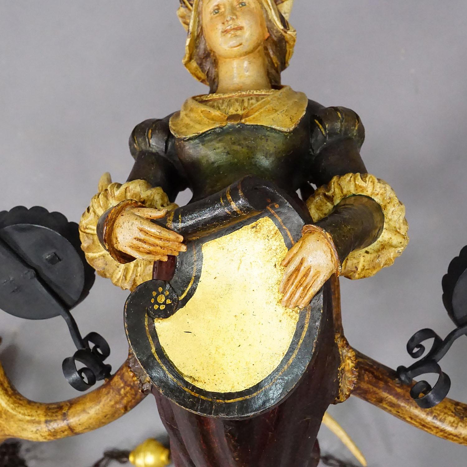 Antique Lusterweibchen of a Medieval Noble Lady ca. 1880s For Sale 1