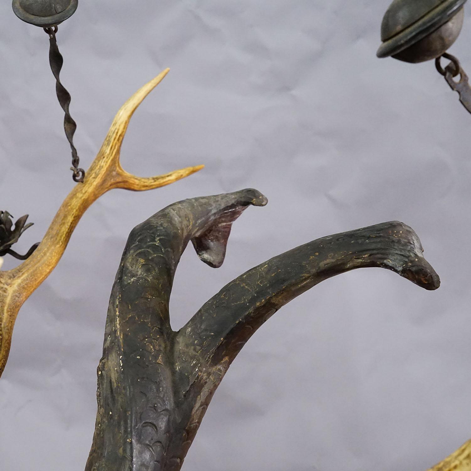 Antikes Lusterweibchen einer Meerjungfrau ca. 1880 (Geweih) im Angebot