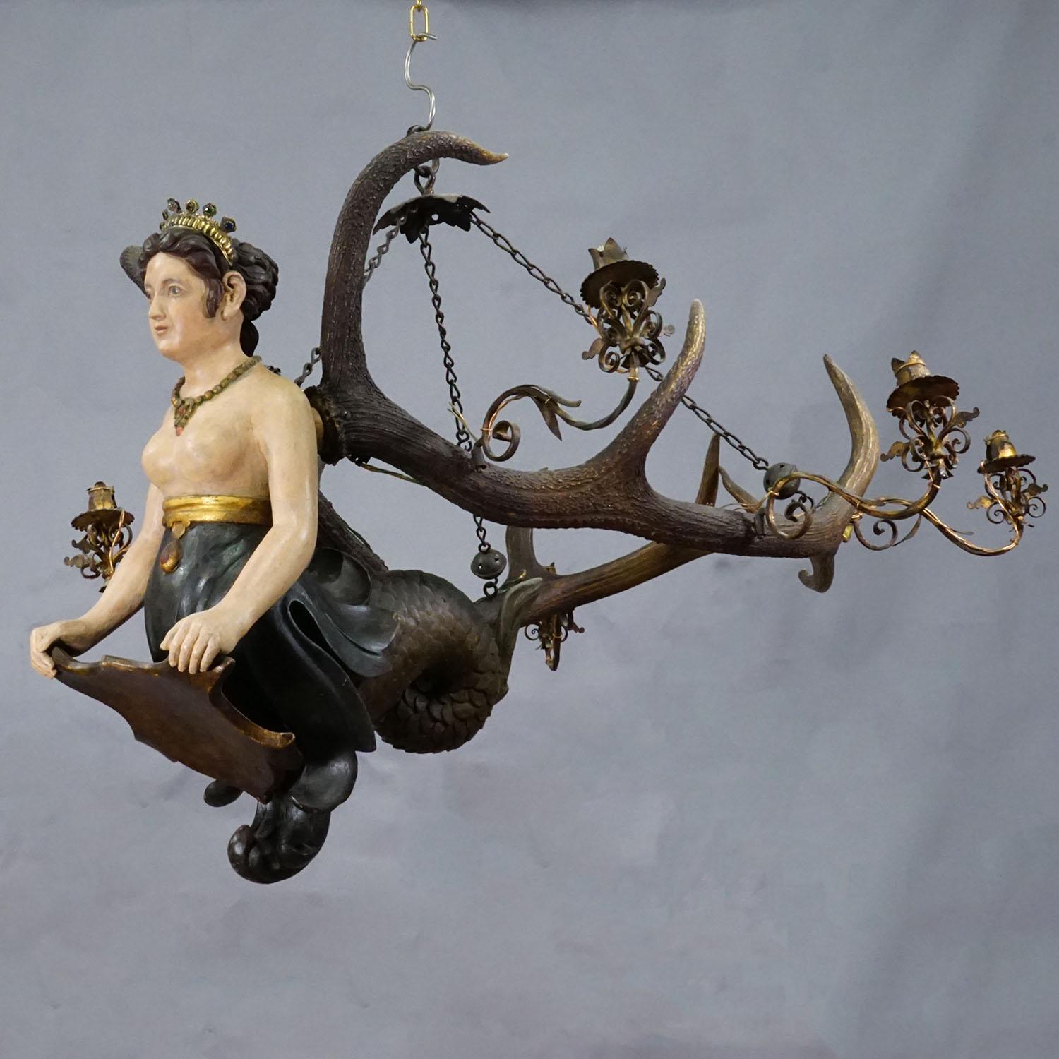 Antico Lusterweibchen di una sirena del 1900 ca. in vendita 4