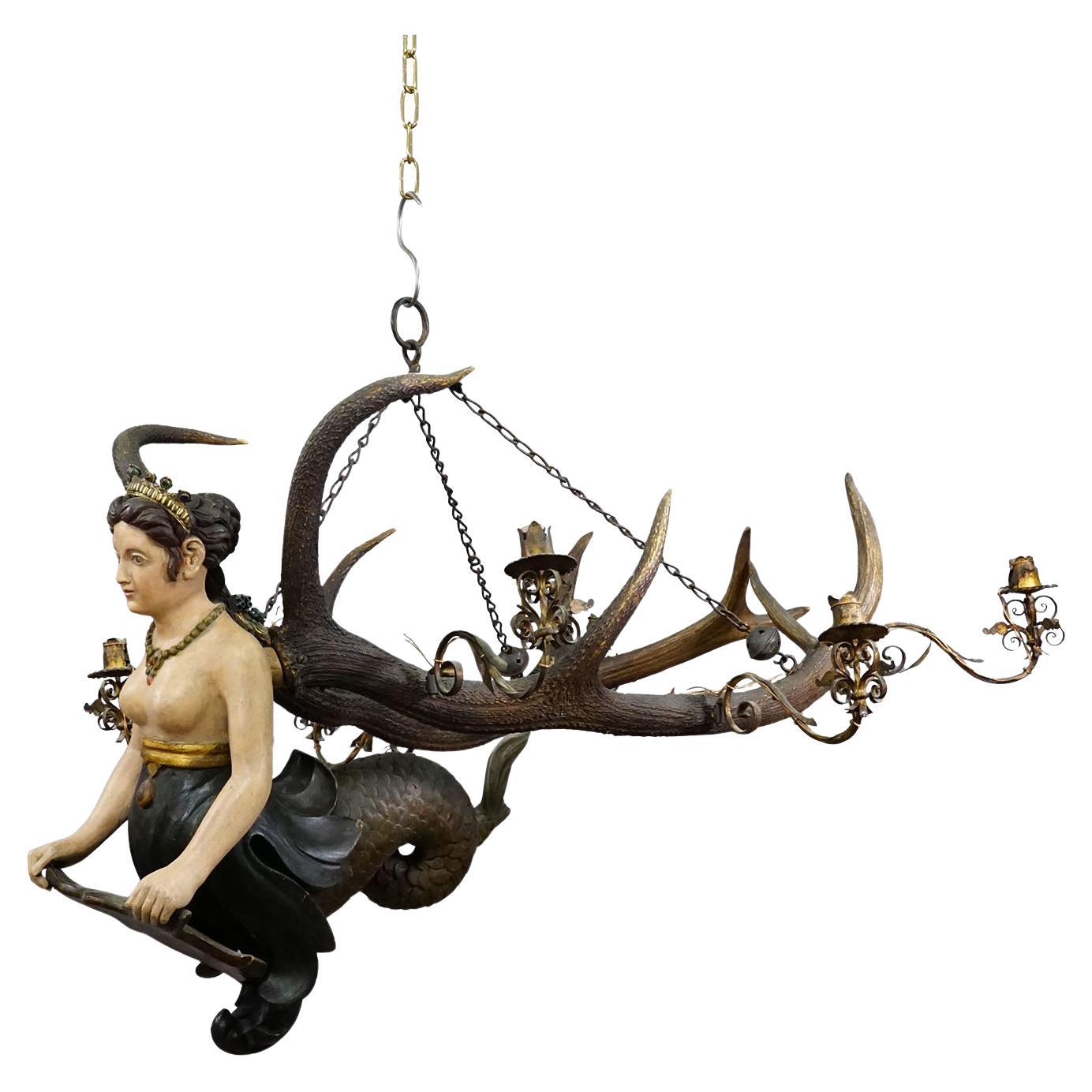 Antico Lusterweibchen di una sirena del 1900 ca.