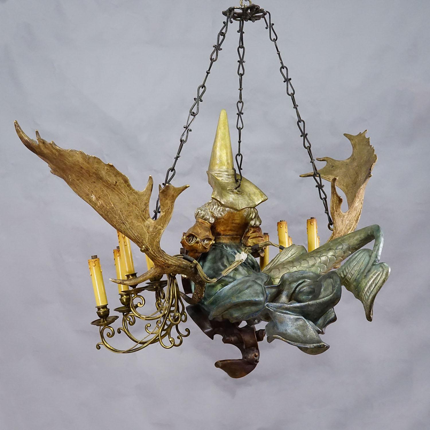 Antikes Lusterweibchen einer Patrizierin als Meerjungfrau ca. 1880 (Spätes 19. Jahrhundert) im Angebot