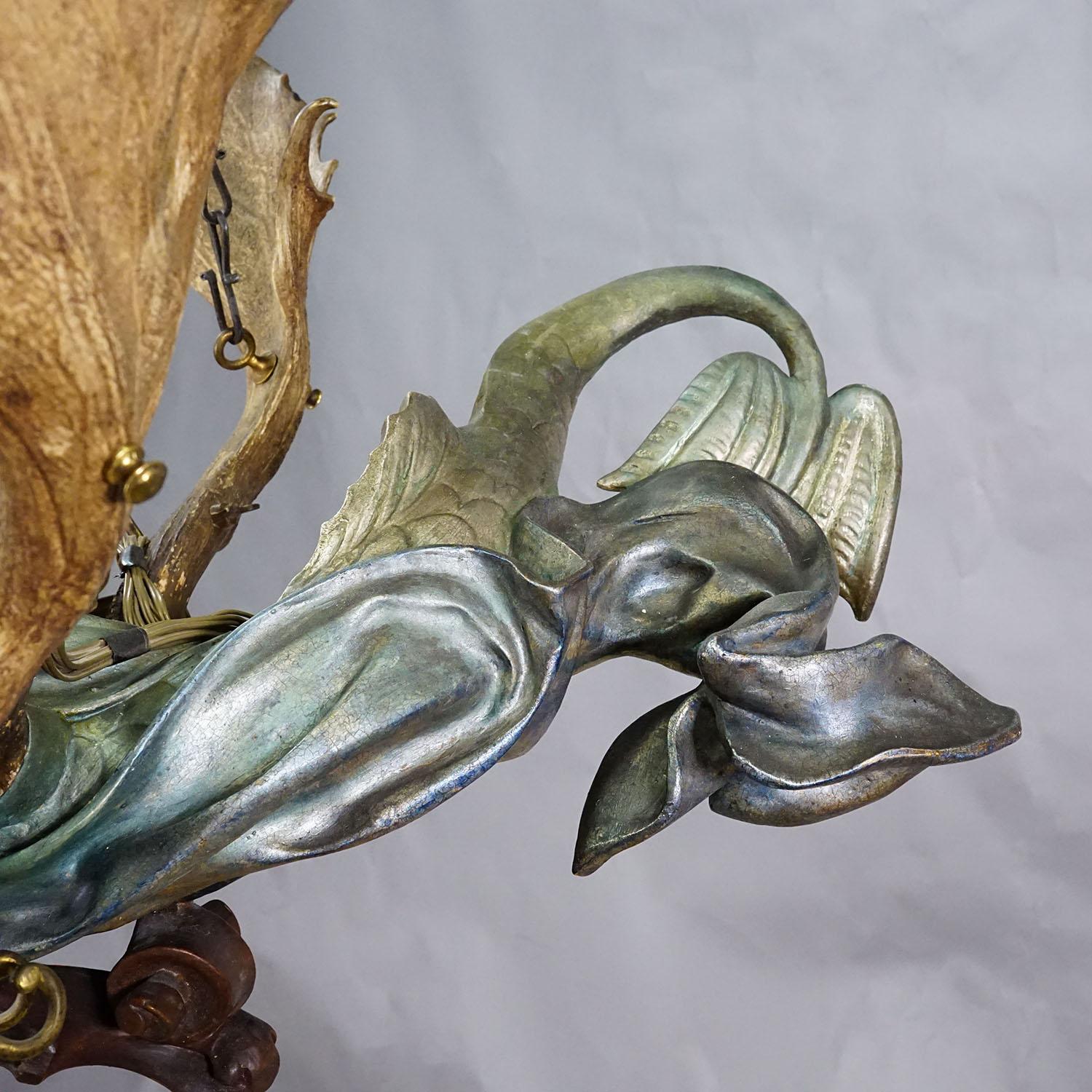 Antikes Lusterweibchen einer Patrizierin als Meerjungfrau ca. 1880 im Angebot 1