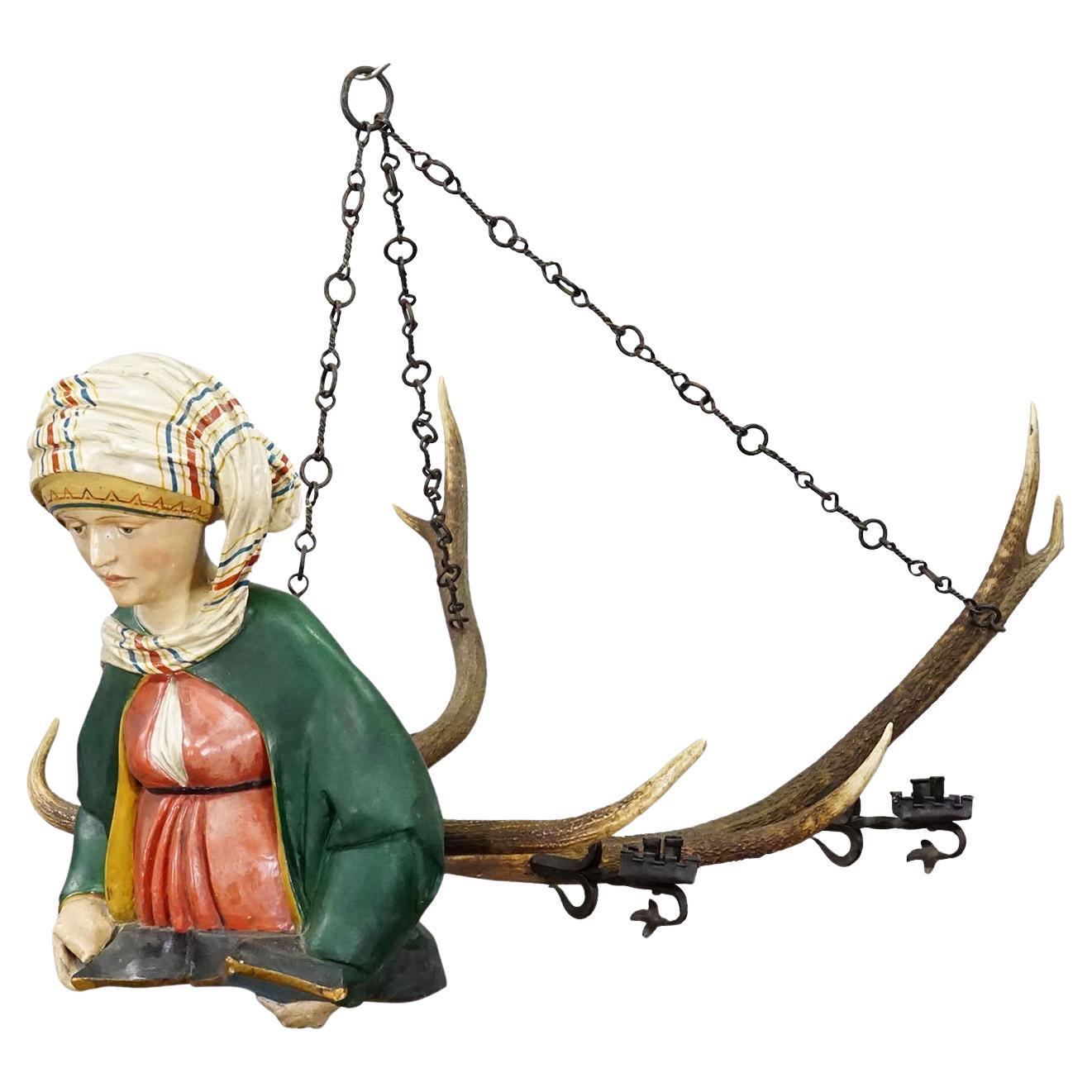 Antique Lusterweibchen of a Patrician Lady, Germany 1900