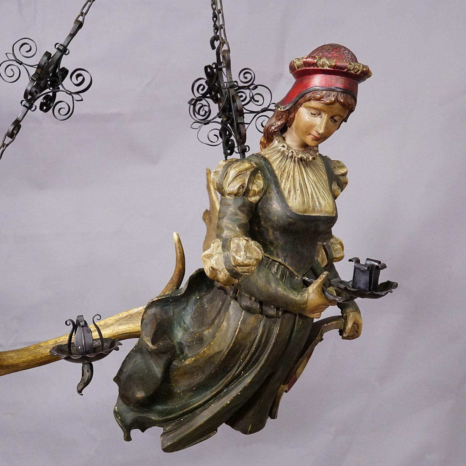 Antikes Lusterweibchen einer viktorianischen Dame, um 1900 (20. Jahrhundert) im Angebot