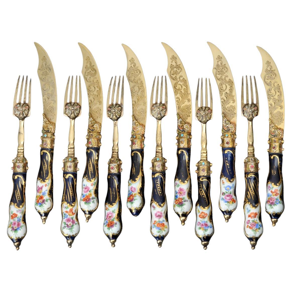 18k Gold Flatware and Serving Pieces