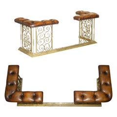 ANTiQUE LUXURY - DRAPEAU DE CLUB RÉALISÉ À CHAUSSURE EN CUIR BLANC AVEC CHESTERFIELD