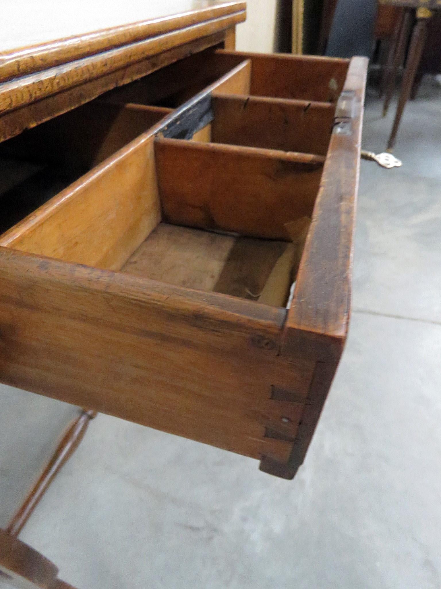 Antique Lyre Petite Writing Desk 2