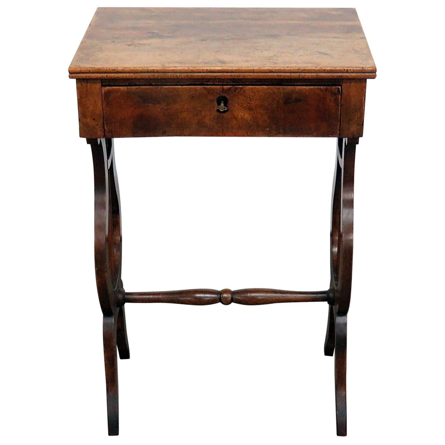 Antique Lyre Petite Writing Desk