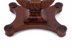 Antique Lyre-Shaped Thread Table, Scandinavia, circa 1880s, Restored