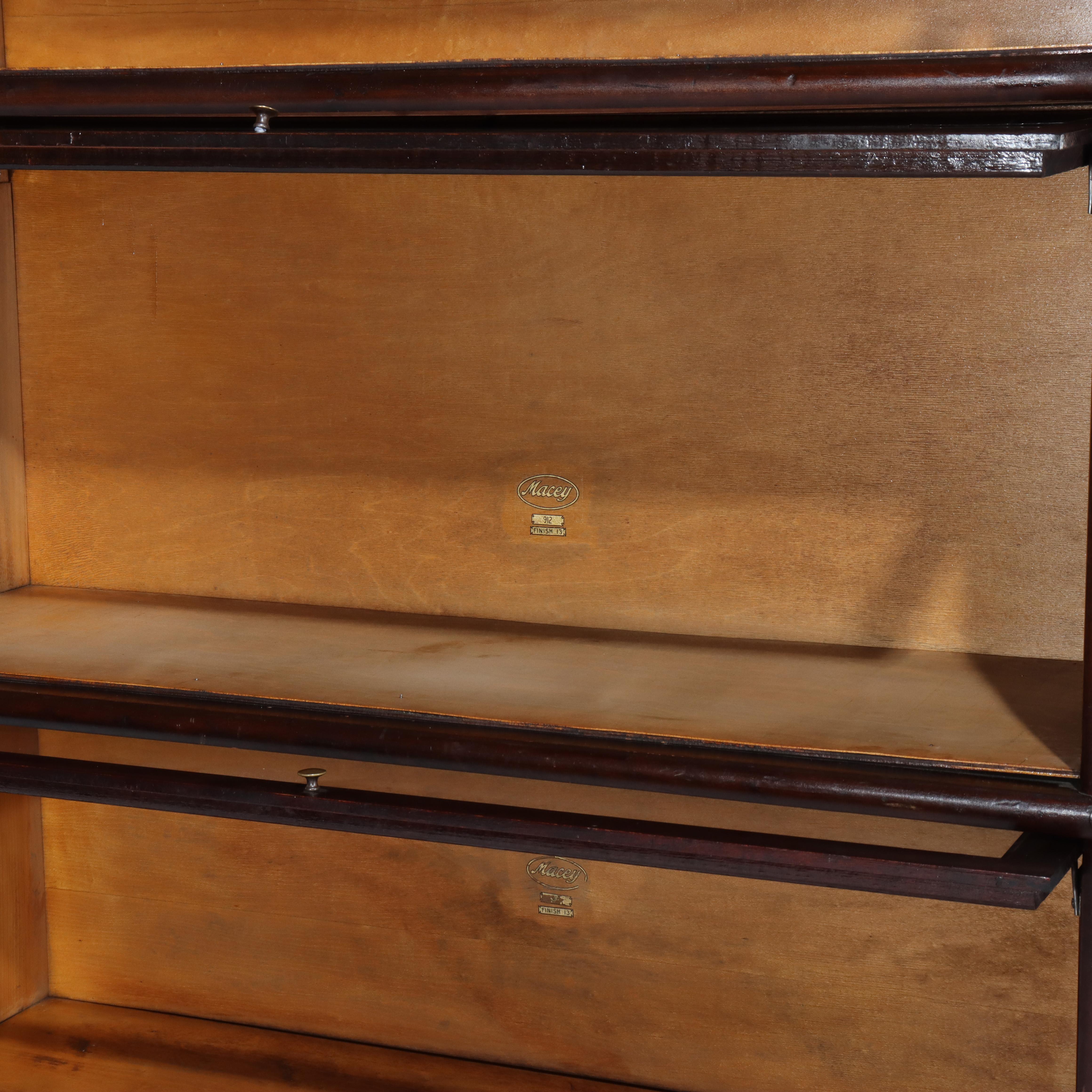 Mogano Antica libreria Macey Arts & Crafts Mission Mahogany Stack Barrister C1920 in vendita