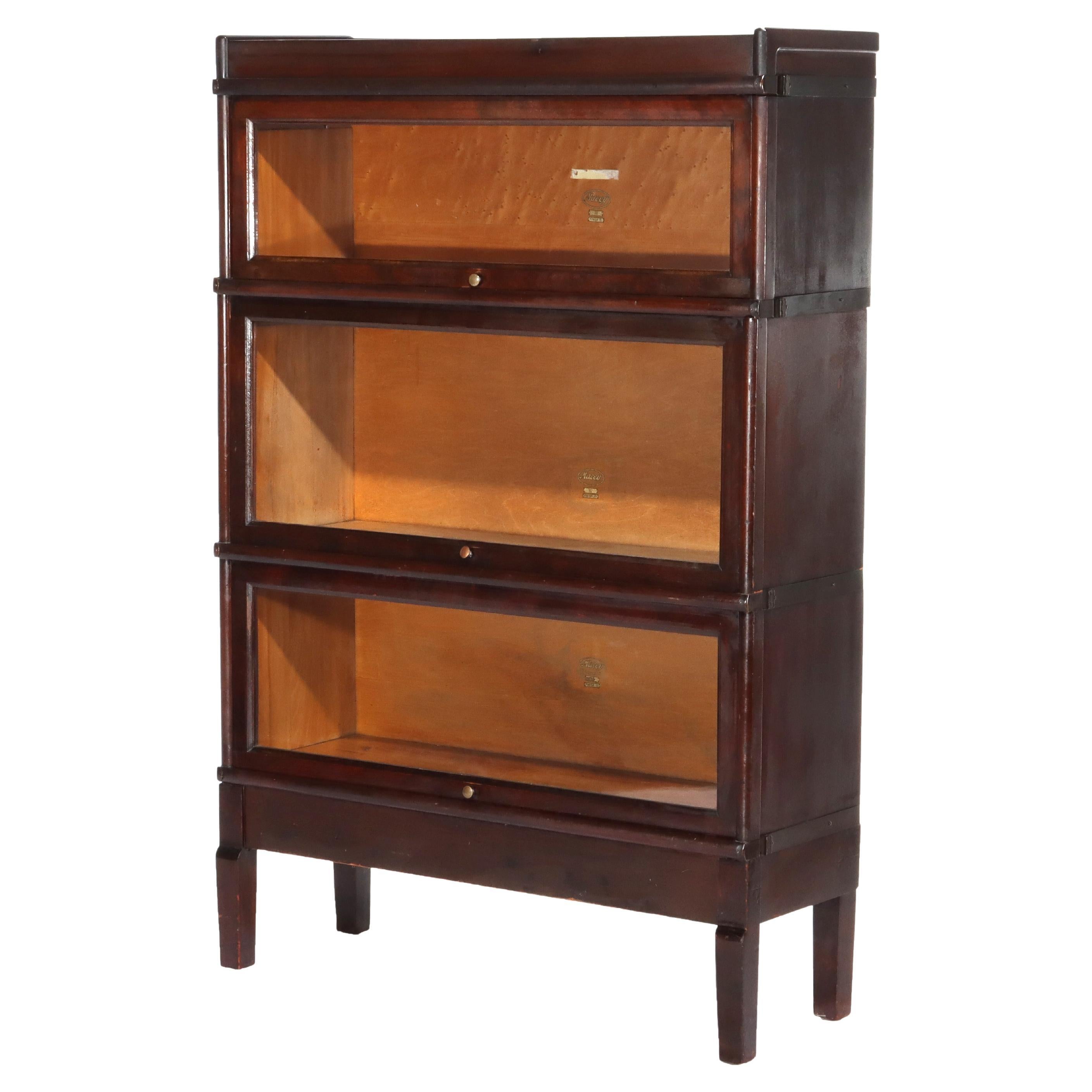 Antique Macey Arts & Crafts Mission Mahogany Stack Barrister Bookcase C1920