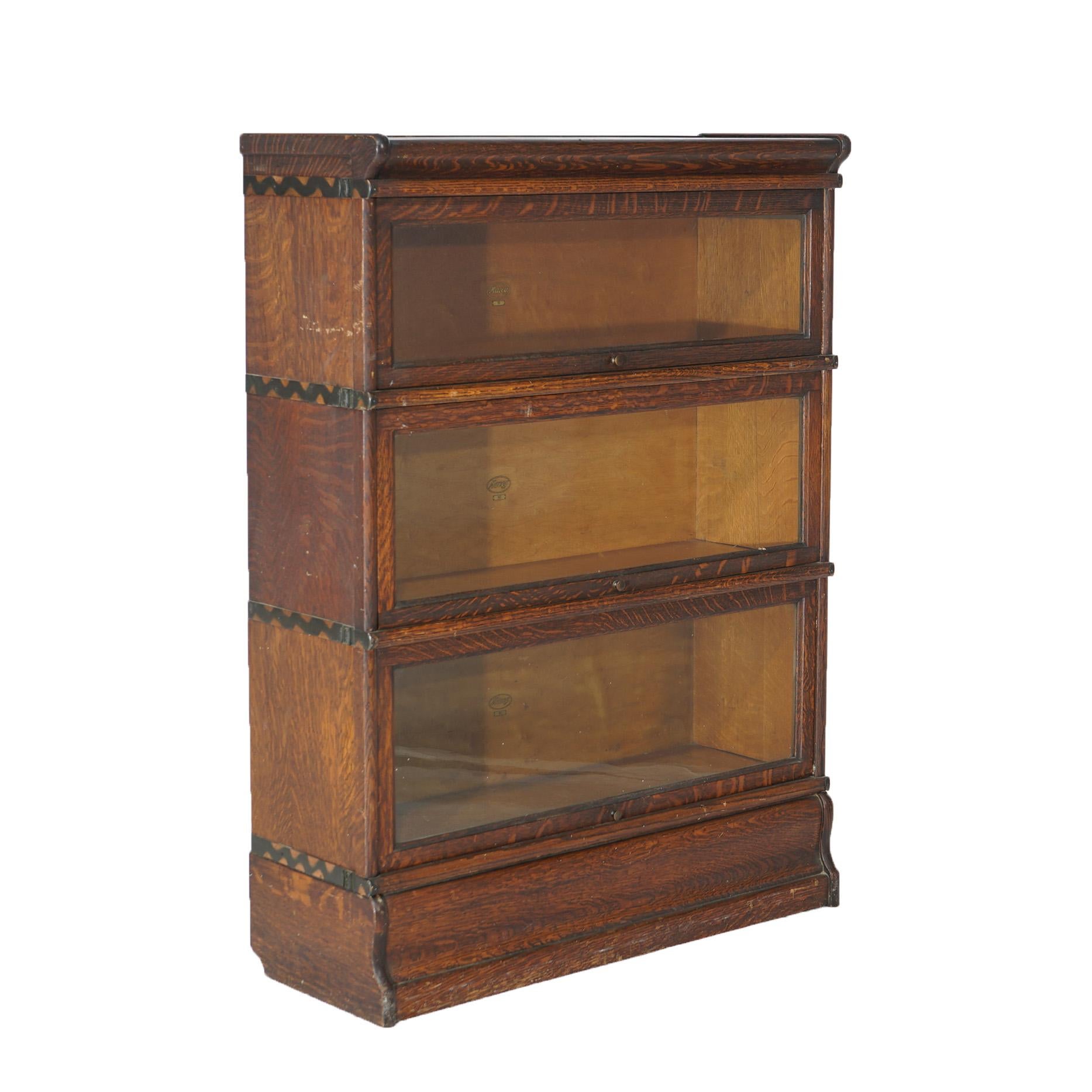 American Antique Macey Arts & Crafts Oak Stack Barrister Bookcase C1910