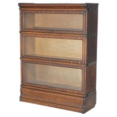 Antique Macey Arts & Crafts Oak Stack Barrister Bookcase C1910