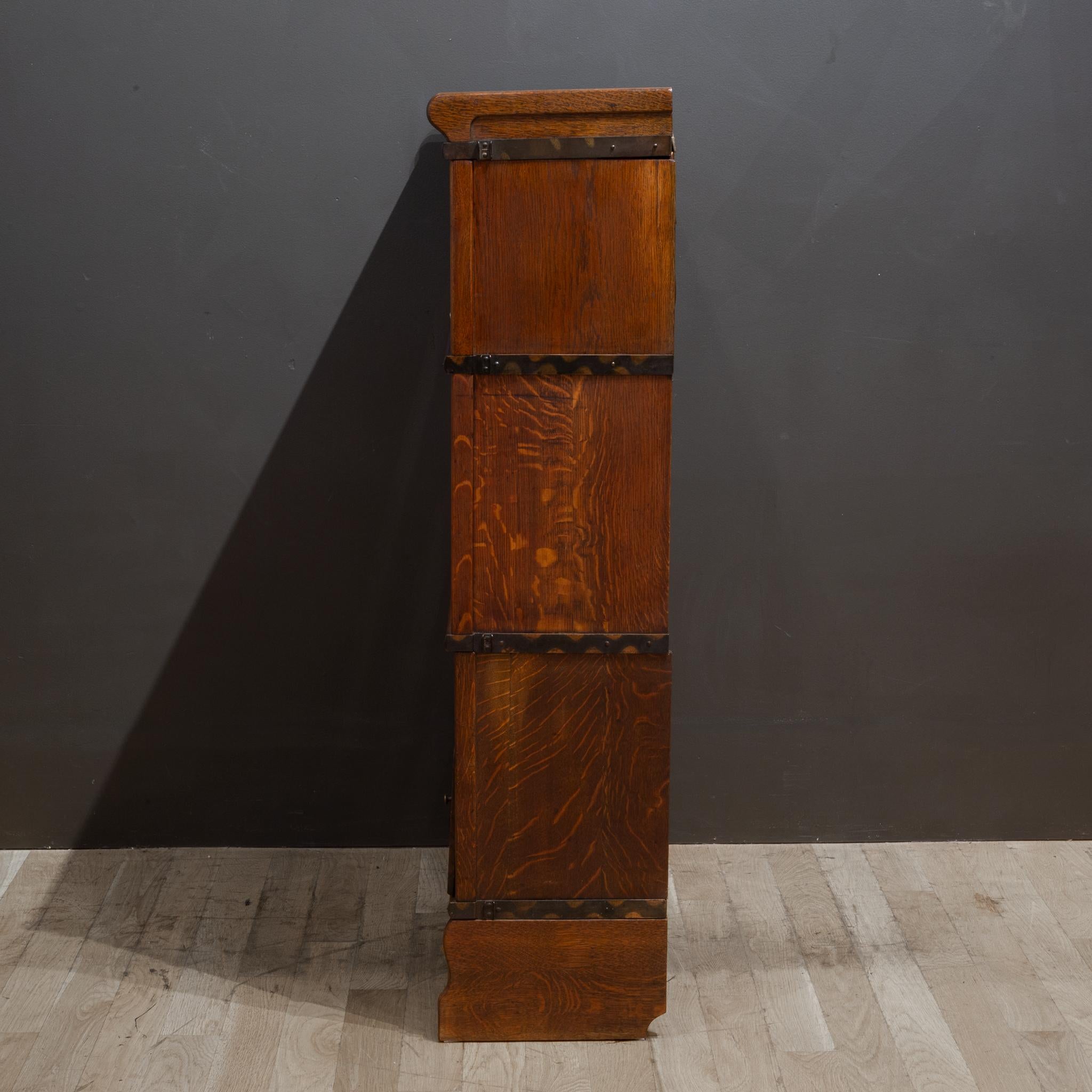 Antique Macey Furniture 3 Stack Lawyer's Bookcase, c.1910 In Good Condition In San Francisco, CA