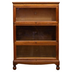 Antique Macey Furniture 3 Stack Lawyer's Bookcase with Ball Feet c.1920