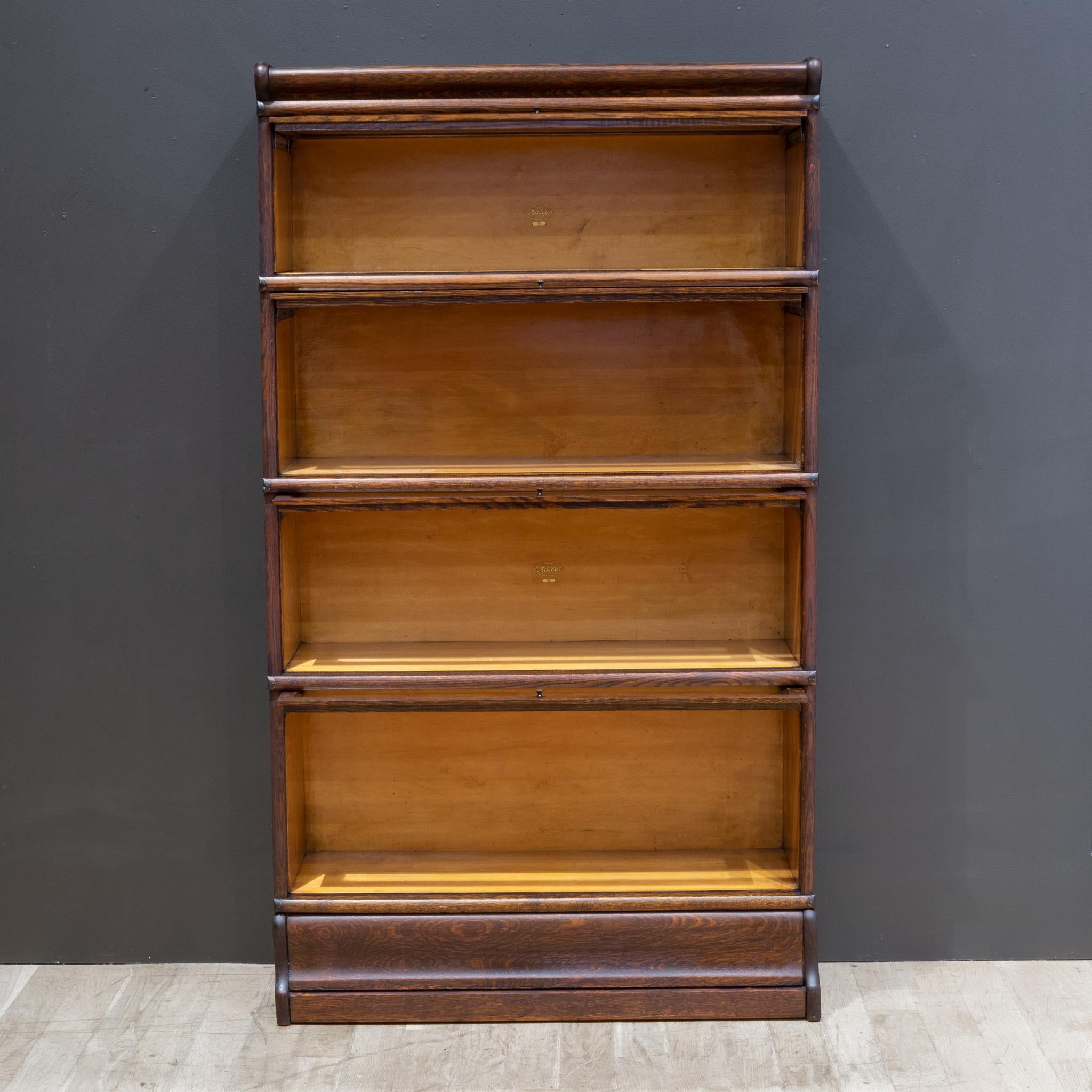 Antikes Macey Furniture Lawyer's Bookcase mit 4 Stapeln, um 1910 (Industriell) im Angebot