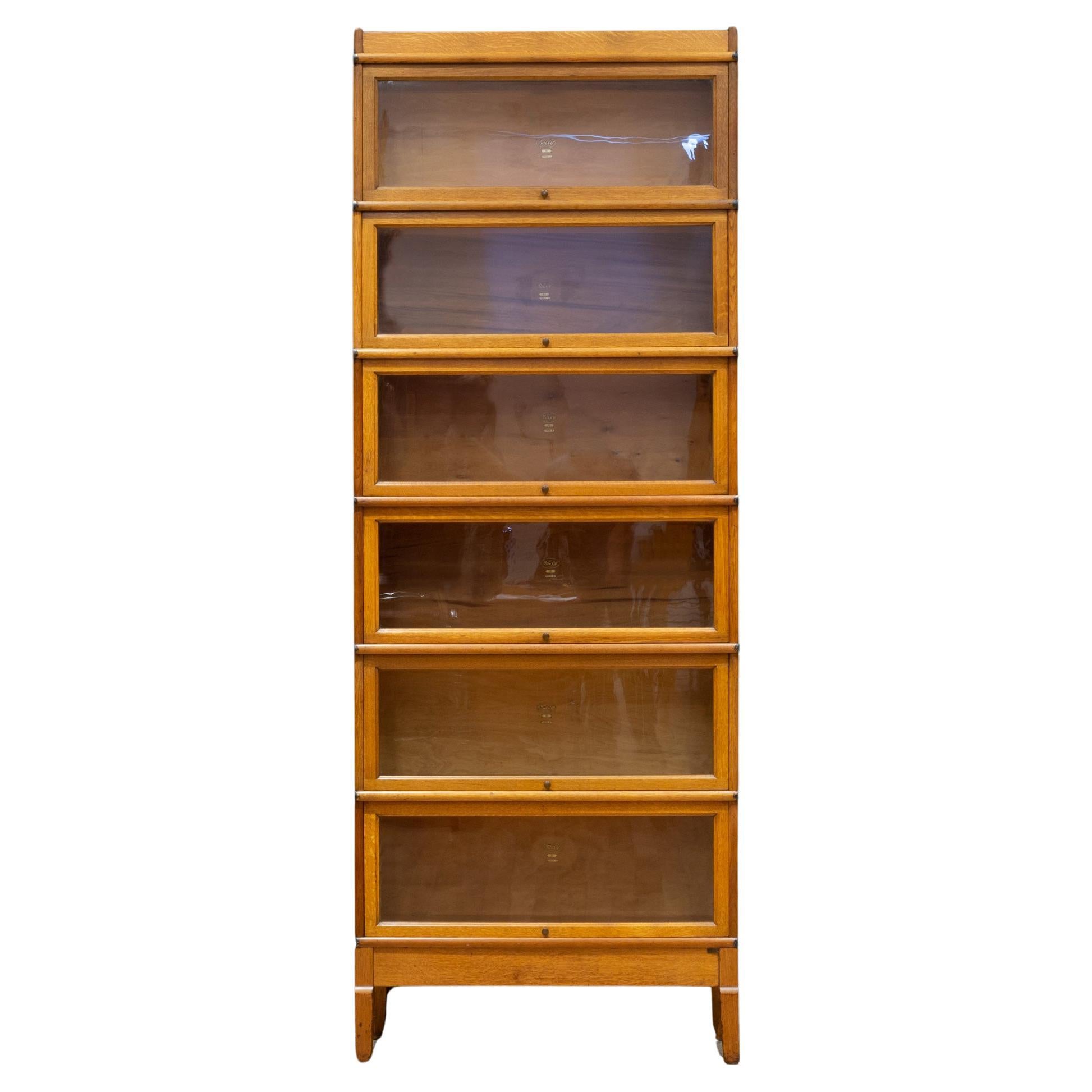Antique Macey Furniture 6 Stack Lawyer's Bookcase c.1910-Oak Finish For Sale