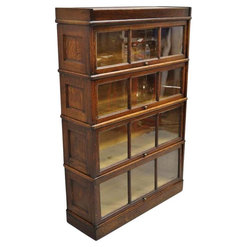 Antique FourStack Barrister Bookcase by Macey, Circa 1920s For Sale at