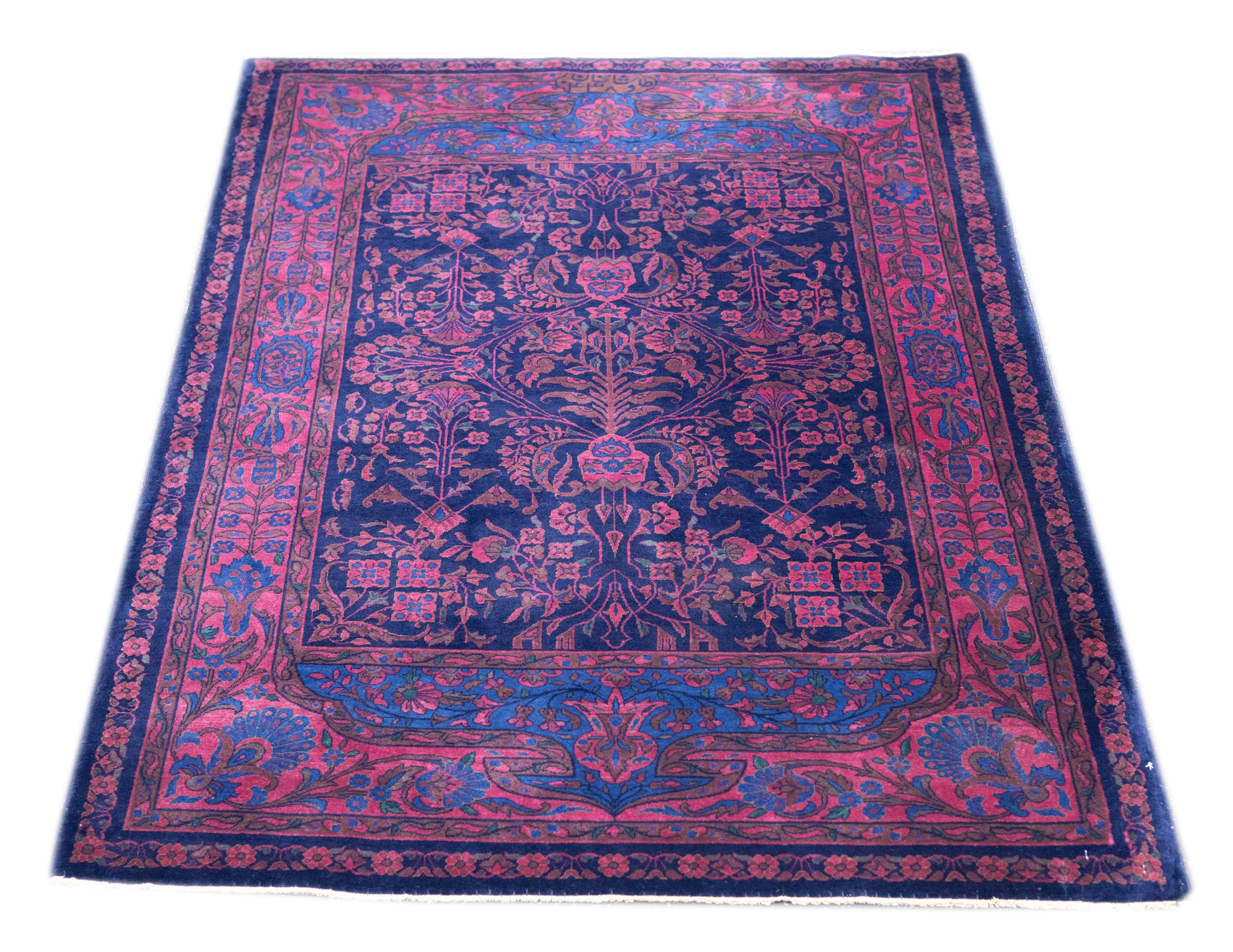 Tappeto antico Machester Kashan 3'4'' x 5'0'' in vendita 3