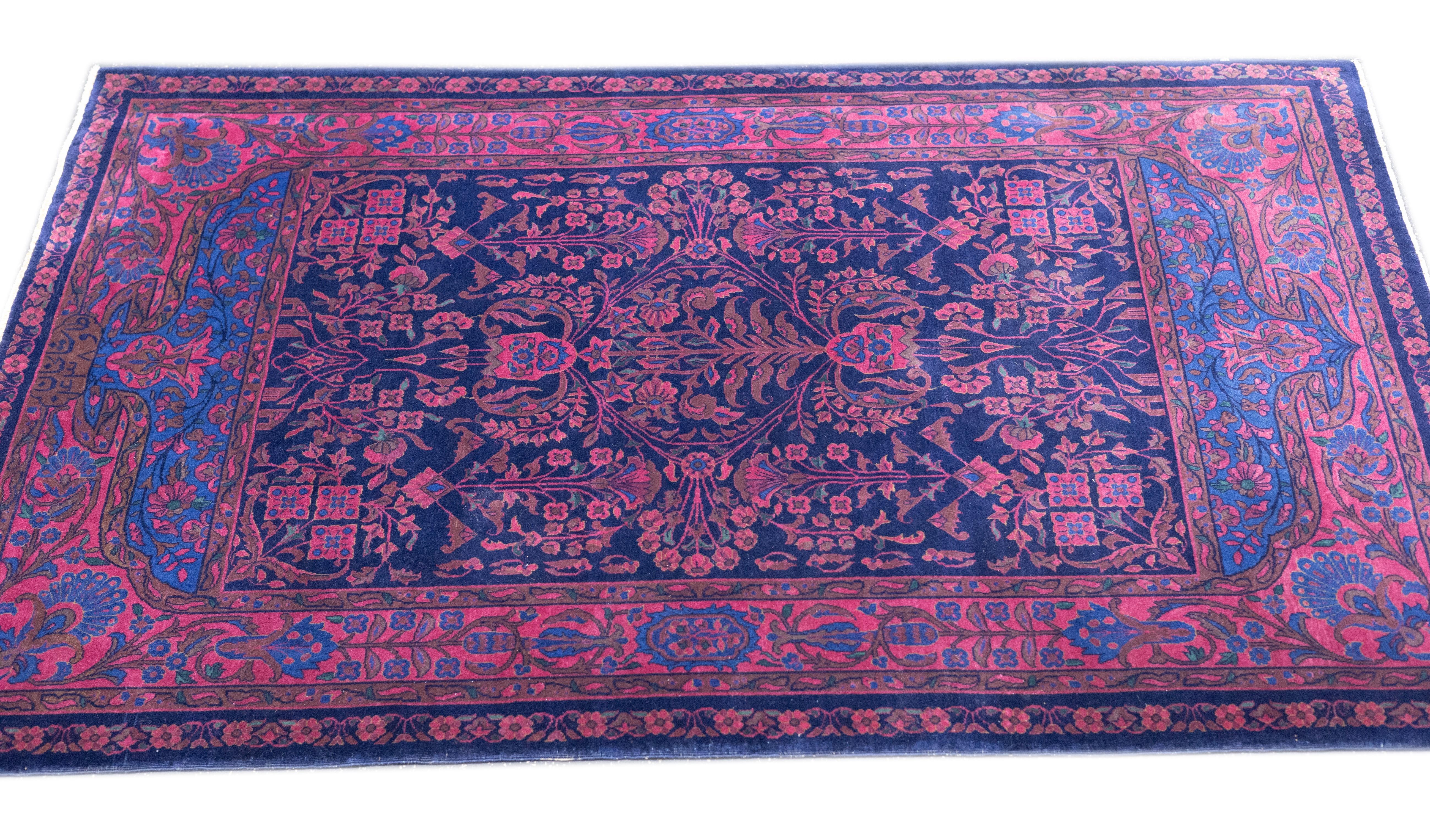 Tappeto antico Machester Kashan 3'4'' x 5'0'' In condizioni buone in vendita a New York, NY