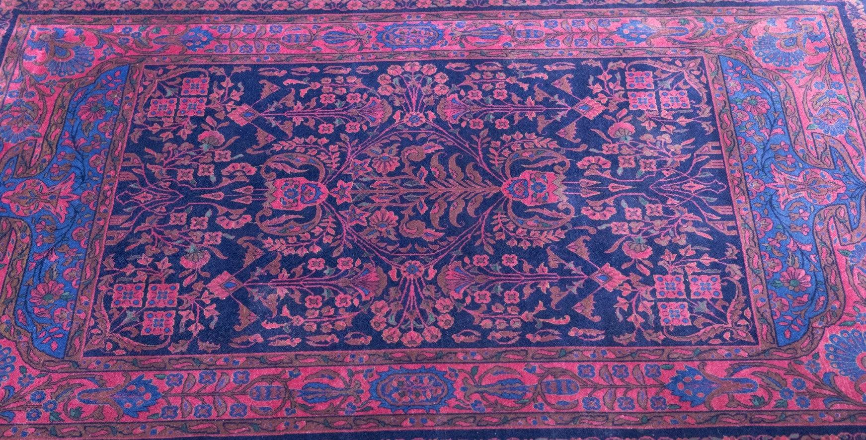 XX secolo Tappeto antico Machester Kashan 3'4'' x 5'0'' in vendita
