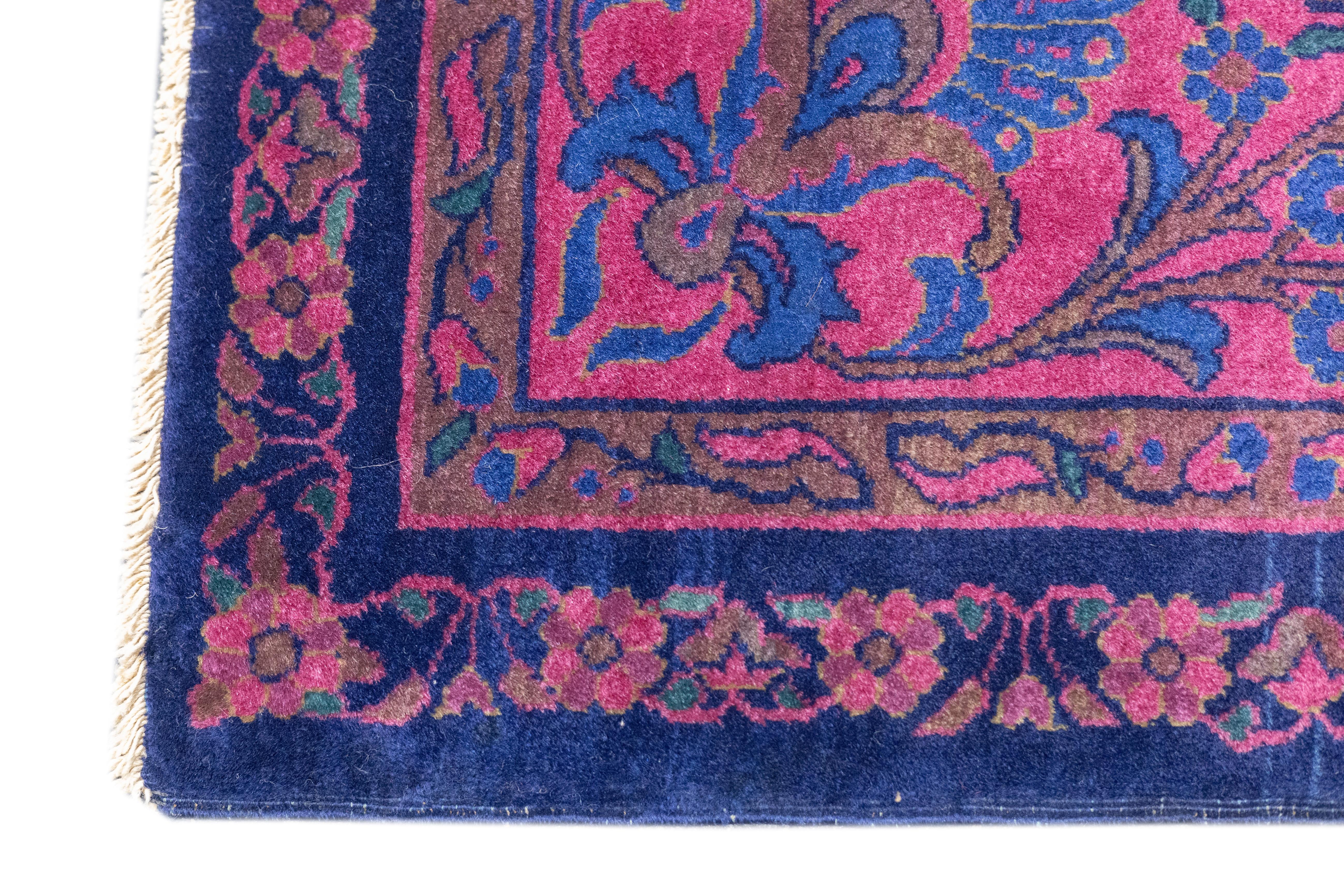 Lana Tappeto antico Machester Kashan 3'4'' x 5'0'' in vendita