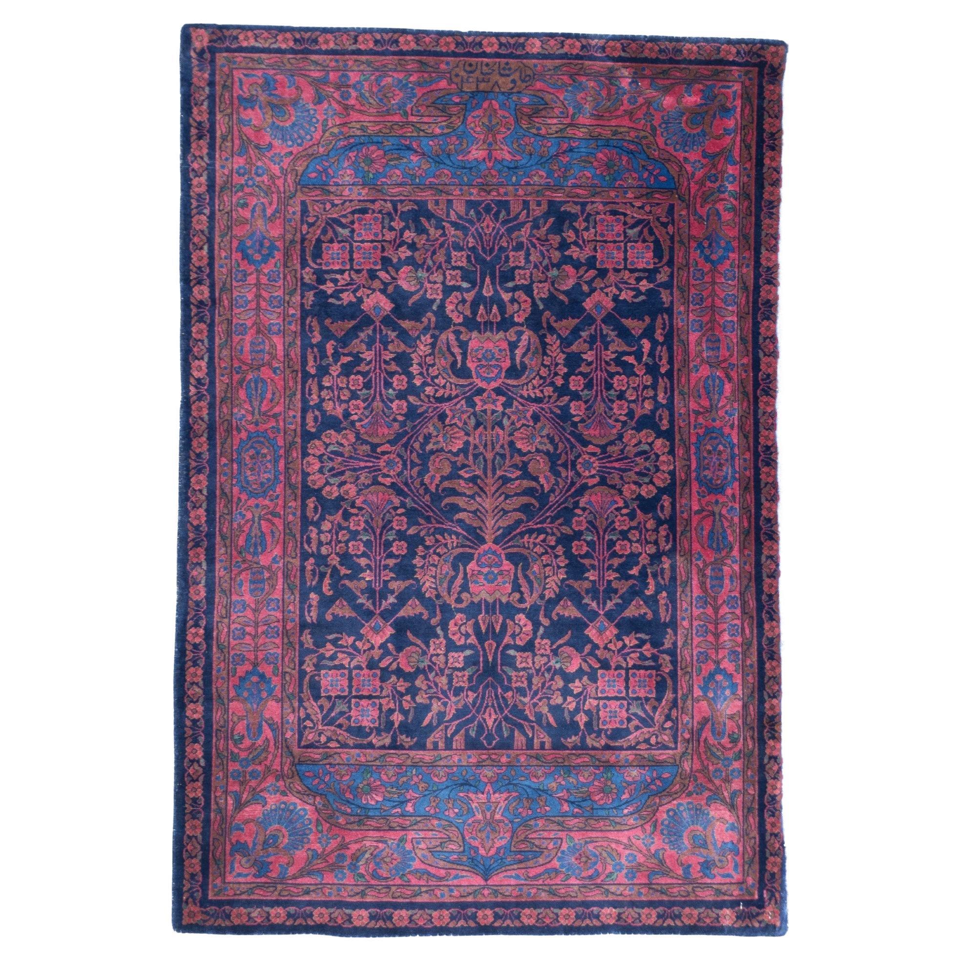 Antique Machester Kashan Rug 3'4'' x 5'0"