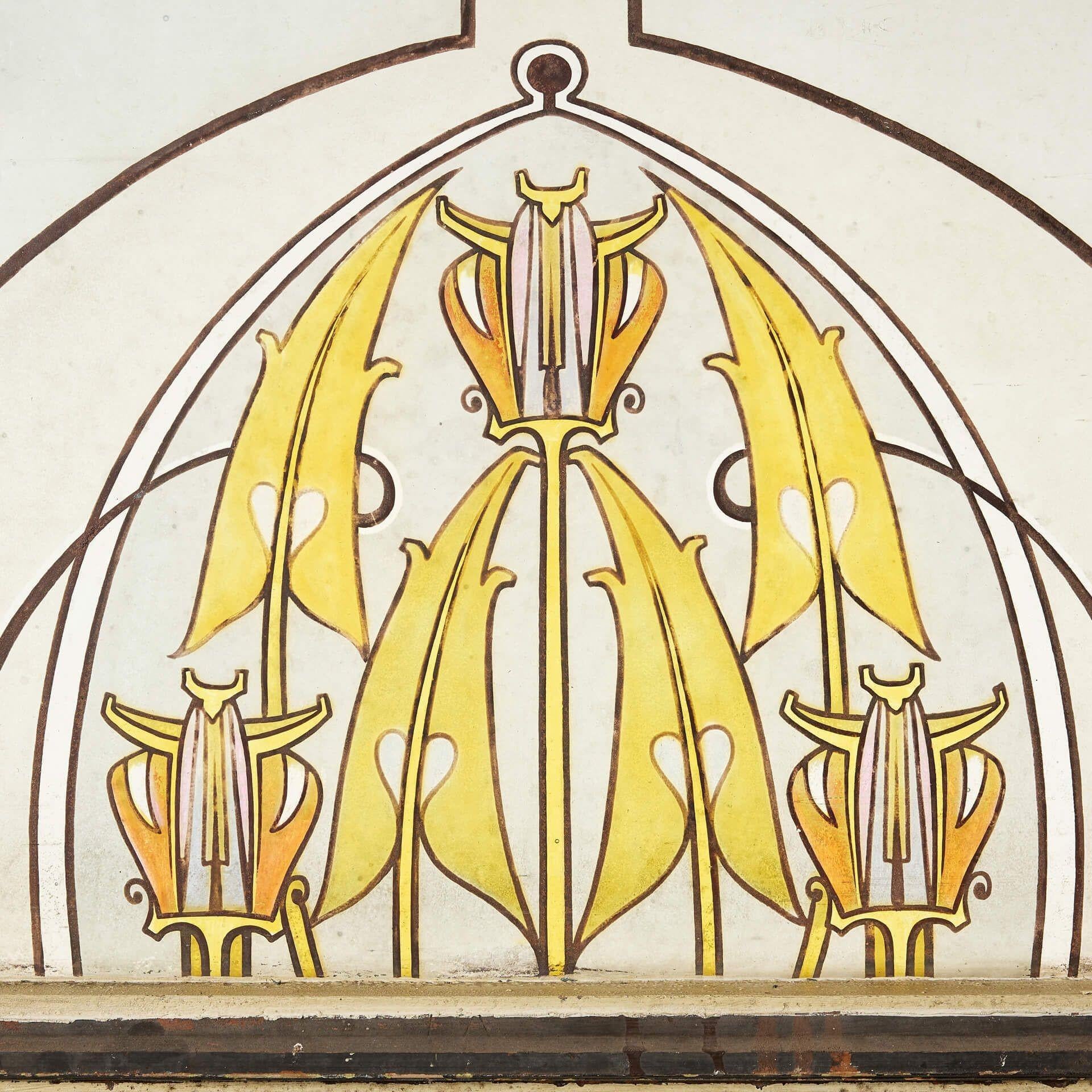 Art nouveau Vitrail antique Mackintosh de style Art Nouveau en vente