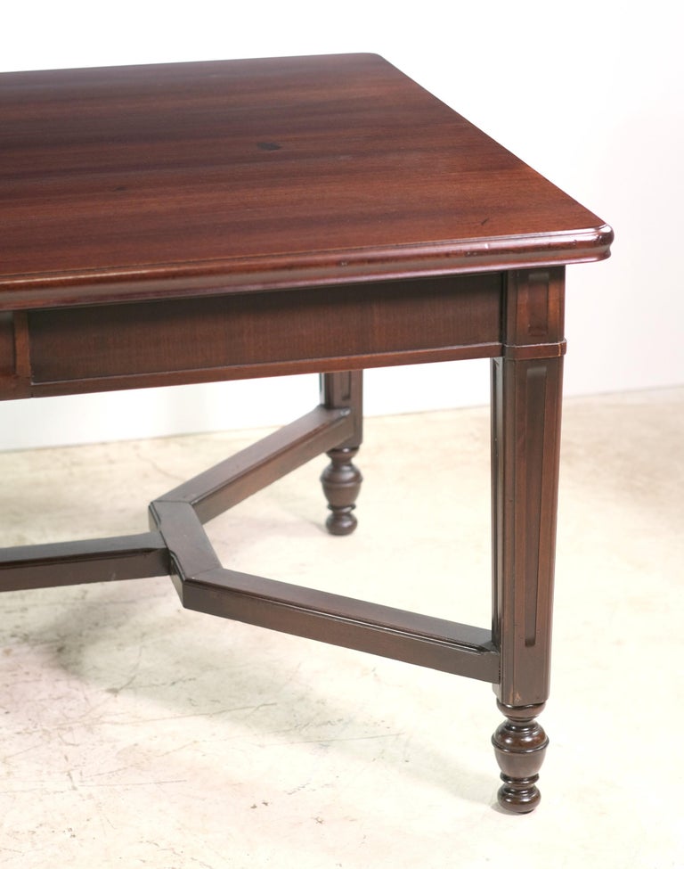 Antique Macy's Federal Style Mahogany Dining Table NYC For Sale at 1stDibs