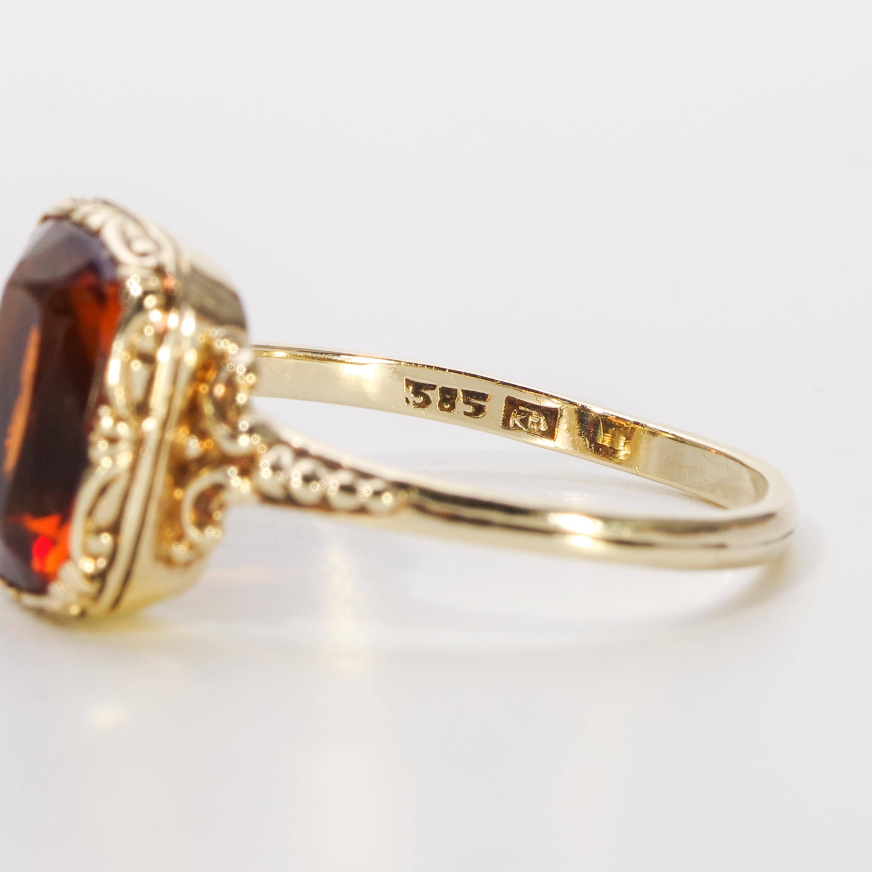 Antique Madeira Citrine Gent's Ring from Europe 2