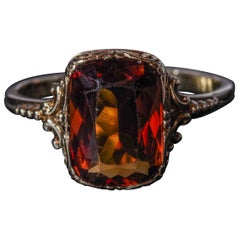 Antique Madeira Citrine Gent's Ring from Europe