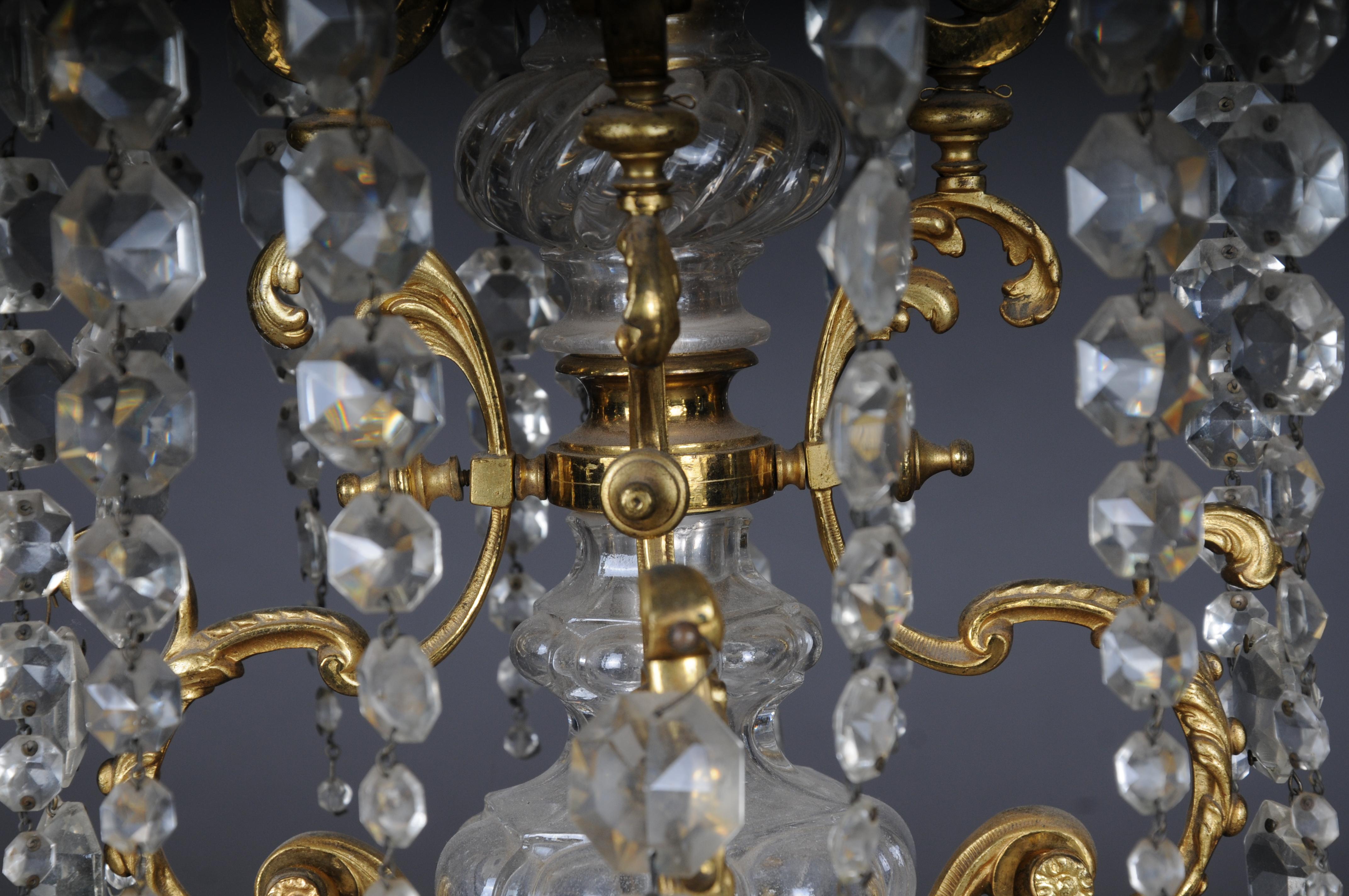 Magnifique lampadaire ancien de style Napoléon III, bronze et or en vente 5
