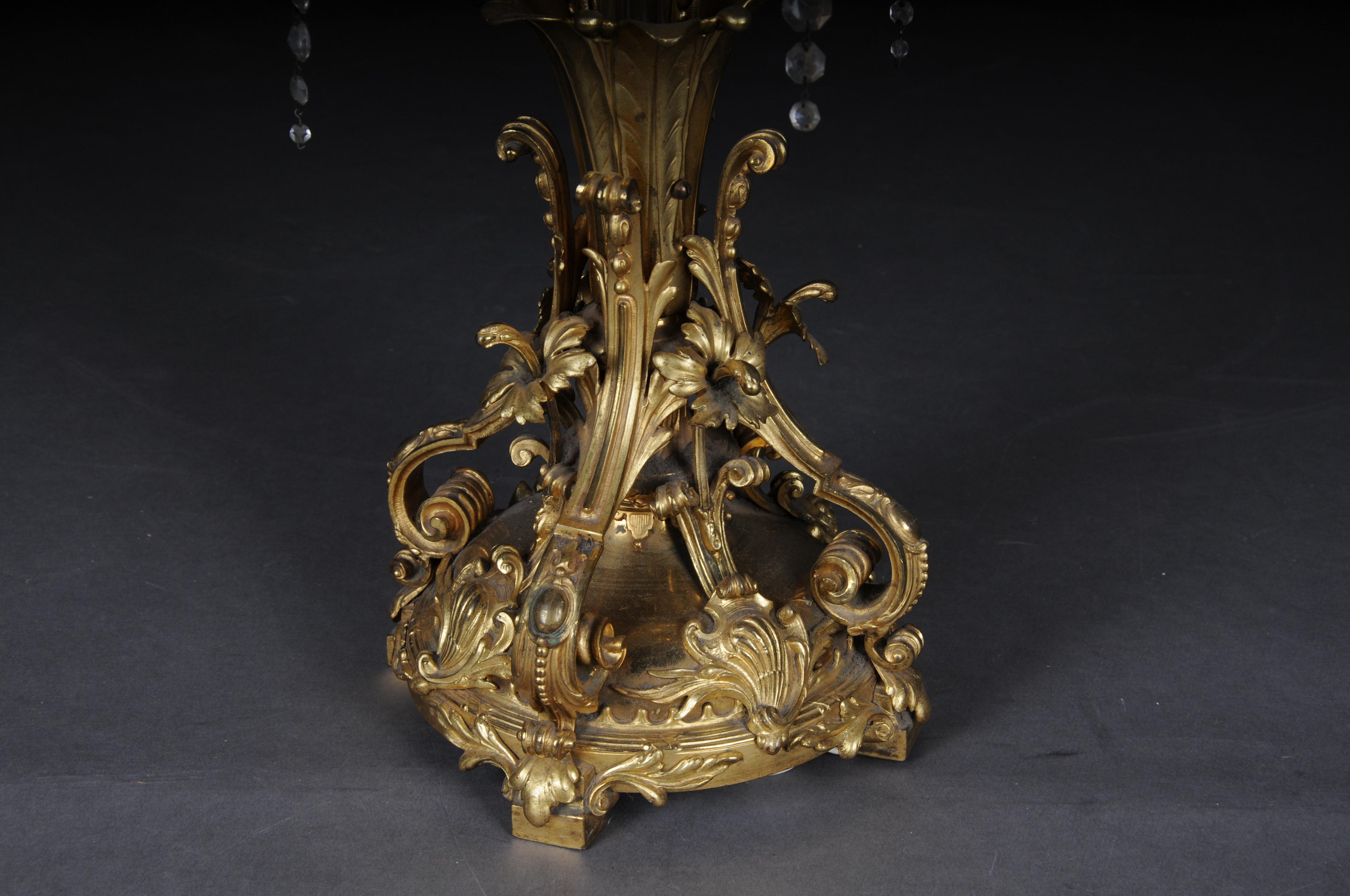 Magnifique lampadaire ancien de style Napoléon III, bronze et or en vente 11