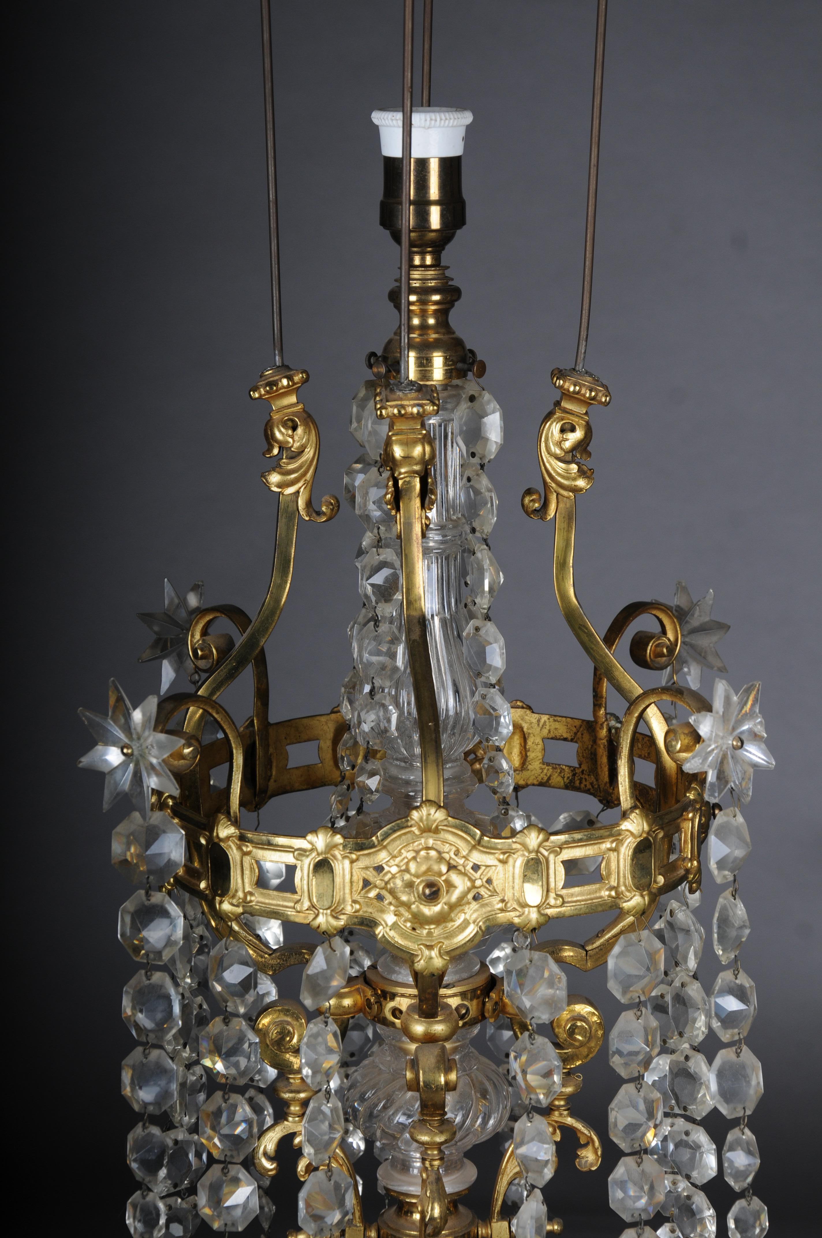 Doré Magnifique lampadaire ancien de style Napoléon III, bronze et or en vente